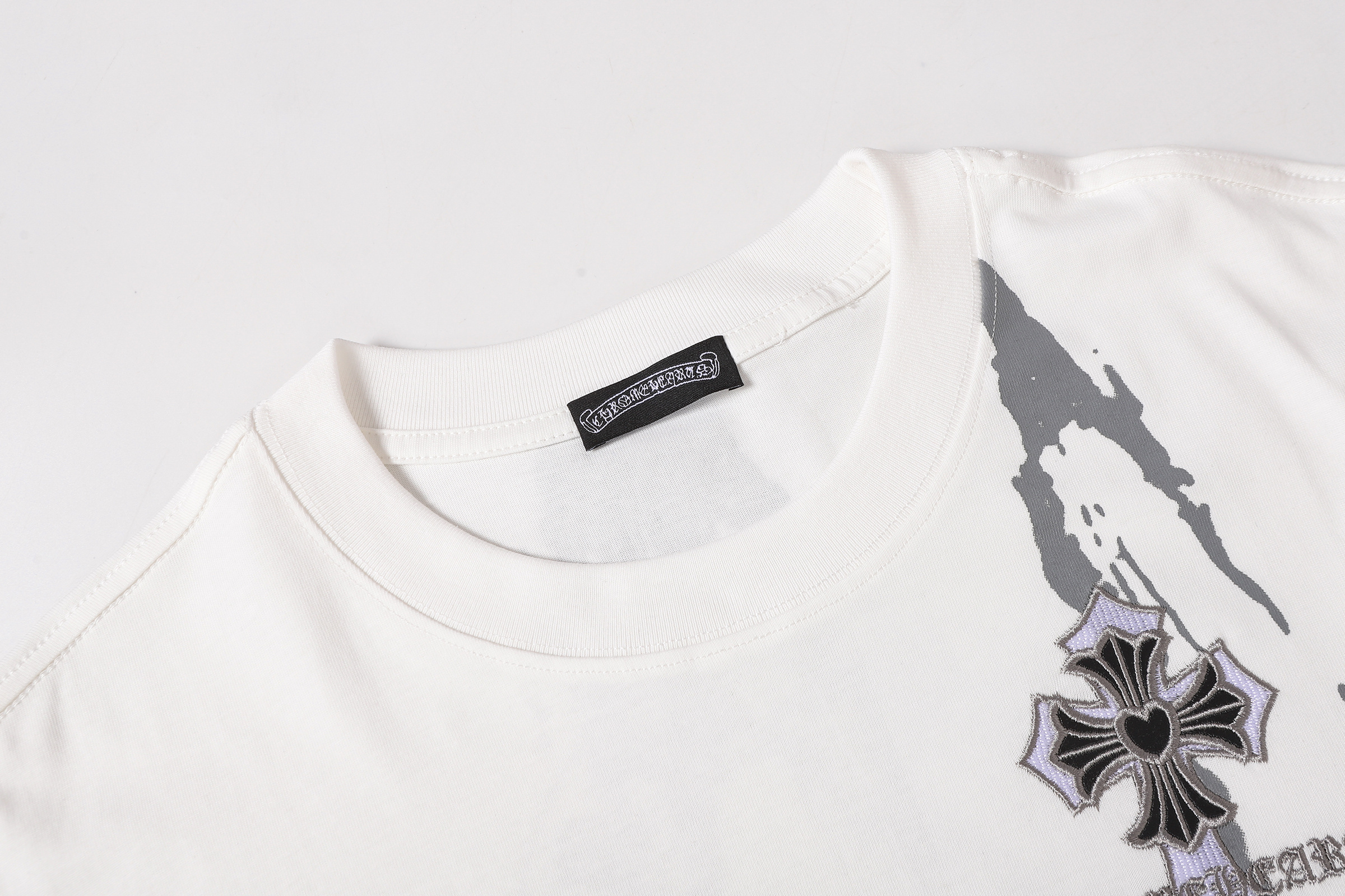 Chrome Hearts T-shirt YL#2234 Black/White