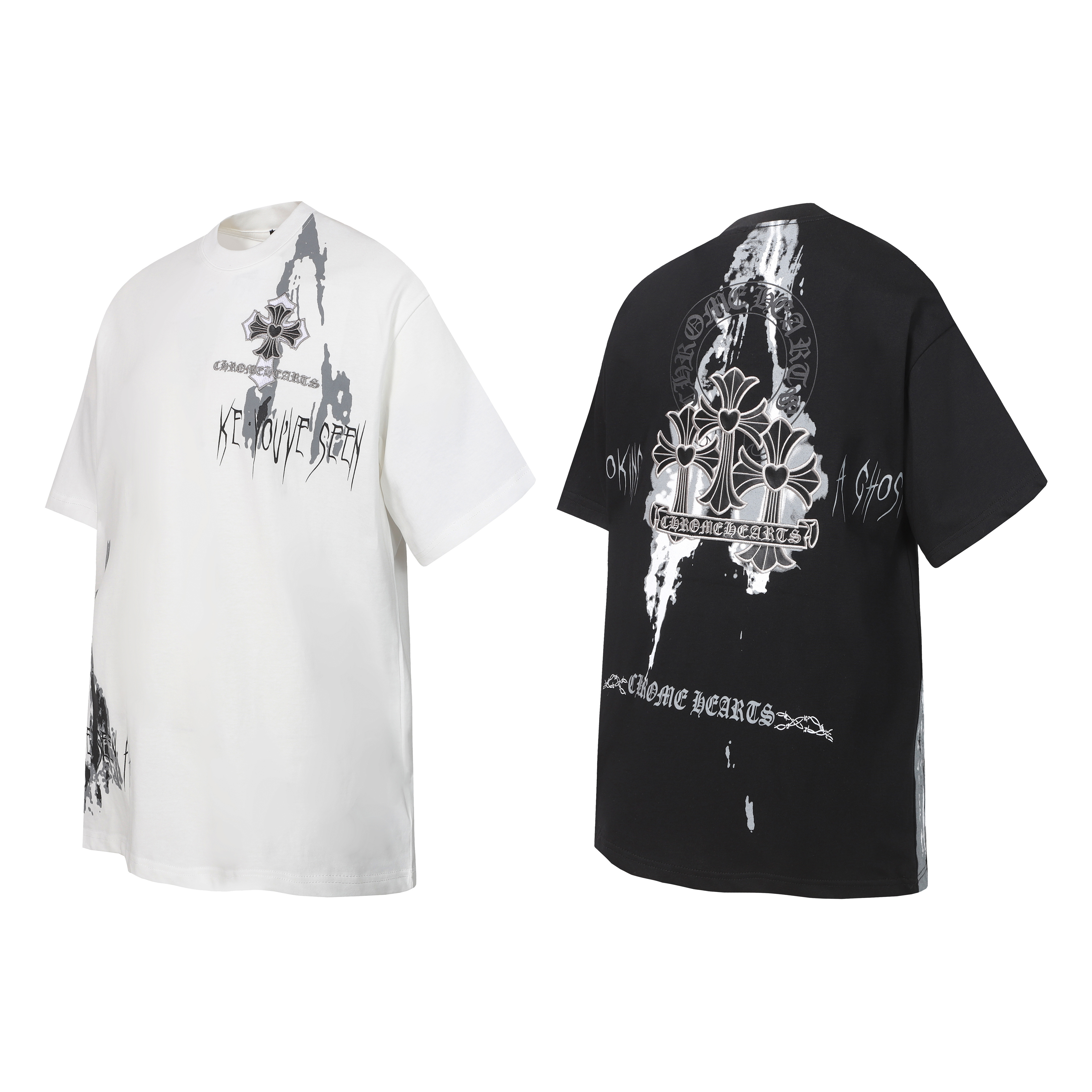 Chrome Hearts T-shirt YL#2234 Black/White