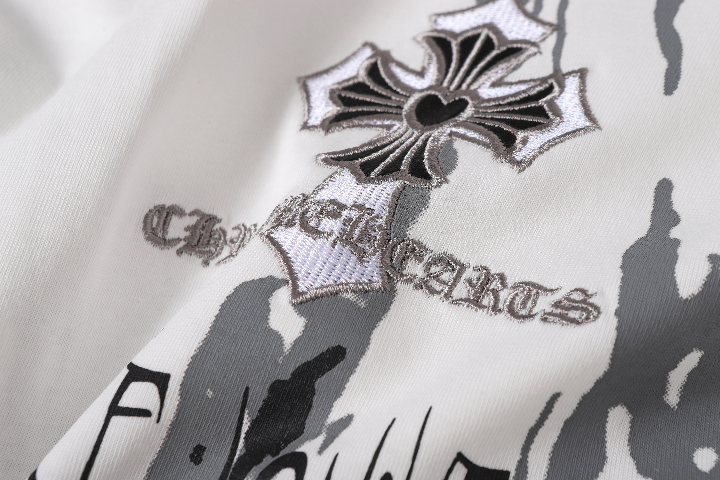 Chrome Hearts T-shirt YL#2234 Black/White