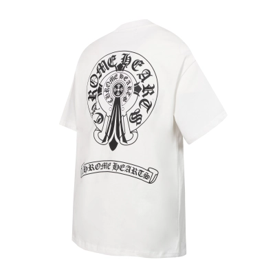 Chrome Hearts T-shirt YL#2256 Black/White 02