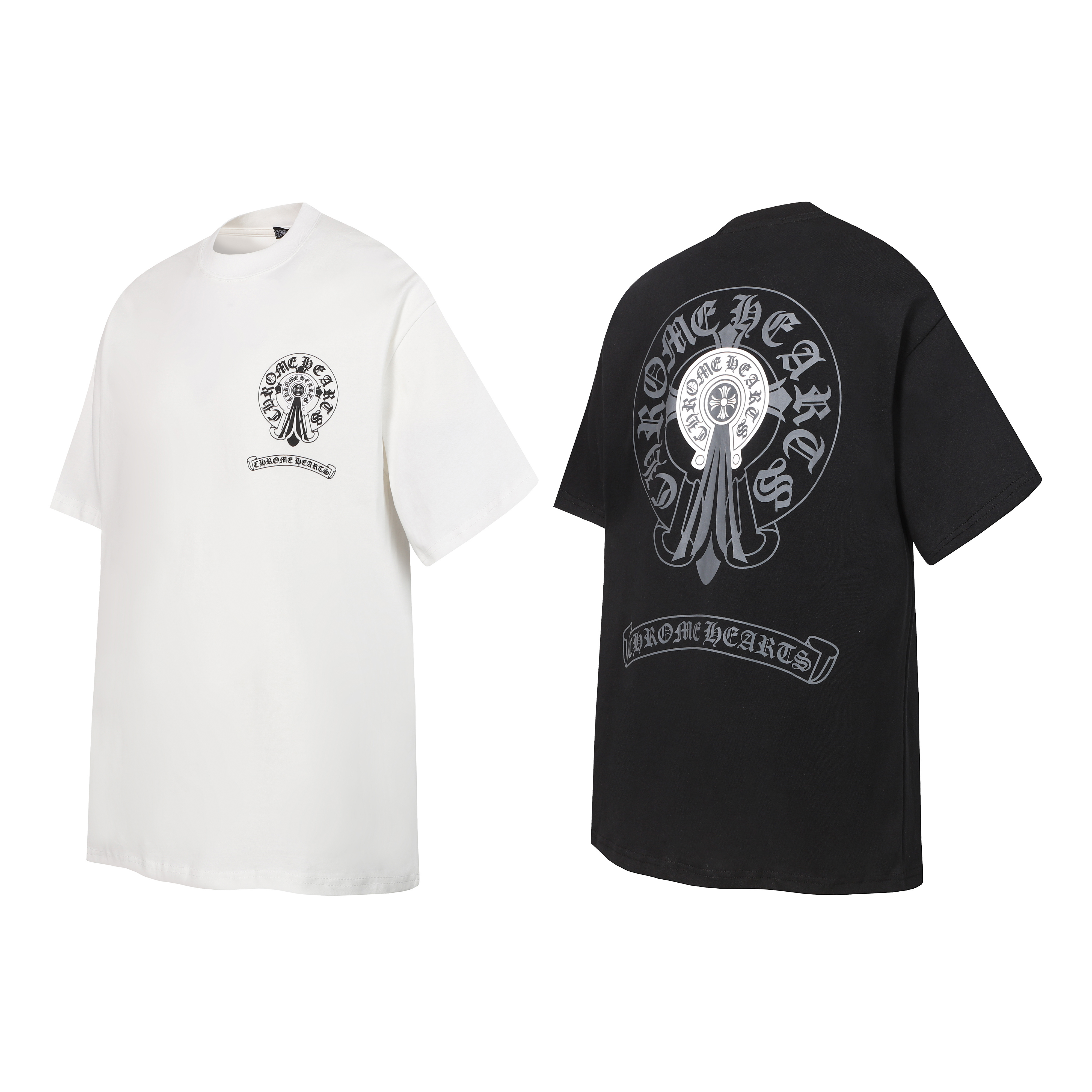 Chrome Hearts T-shirt YL#2256 Black/White