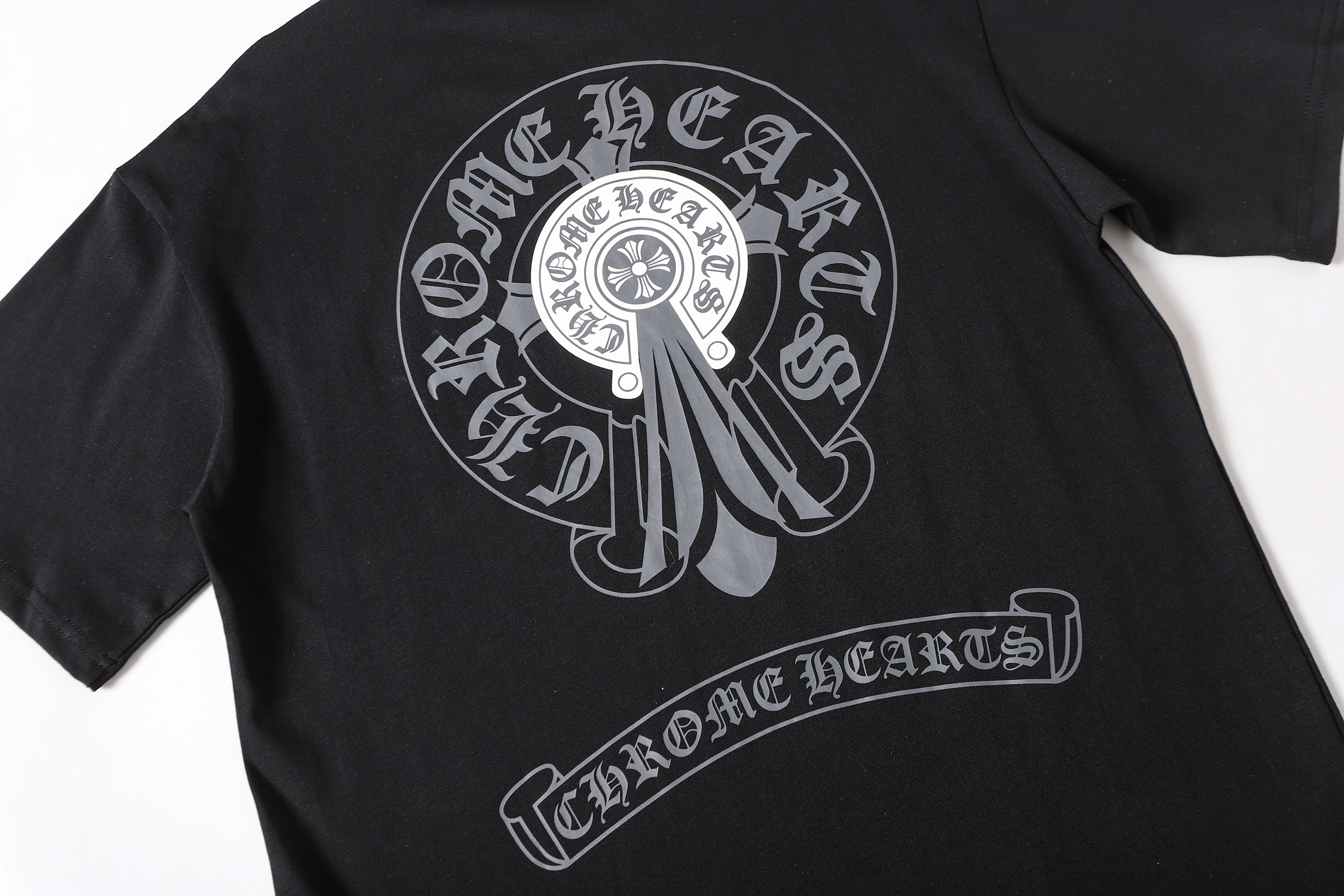 Chrome Hearts T-shirt YL#2256 Black/White