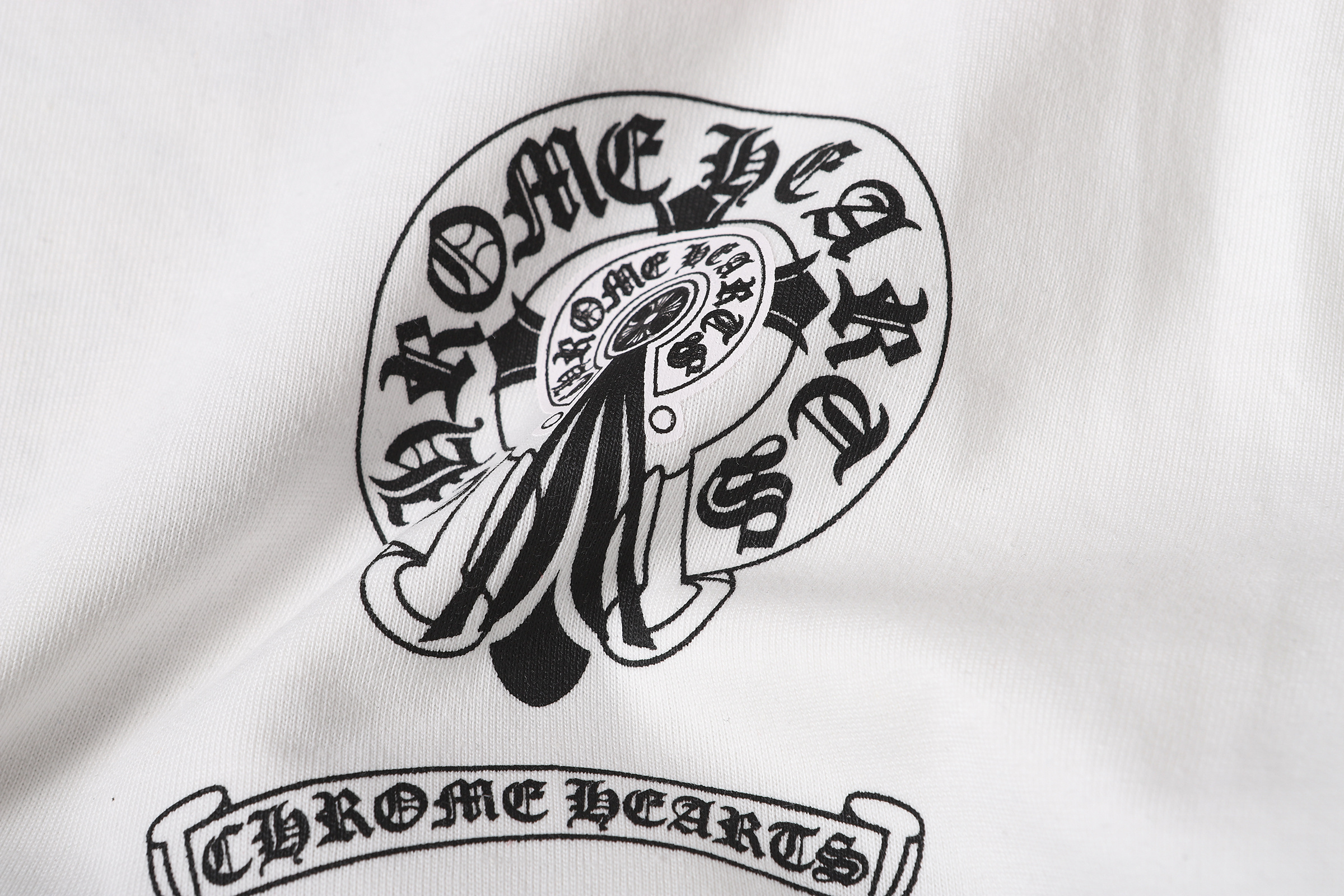Chrome Hearts T-shirt YL#2256 Black/White