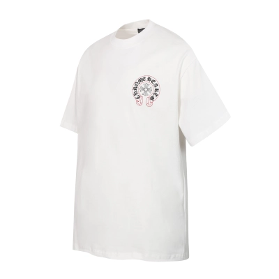 Chrome Hearts T-shirt YL#2257 Black/White 02