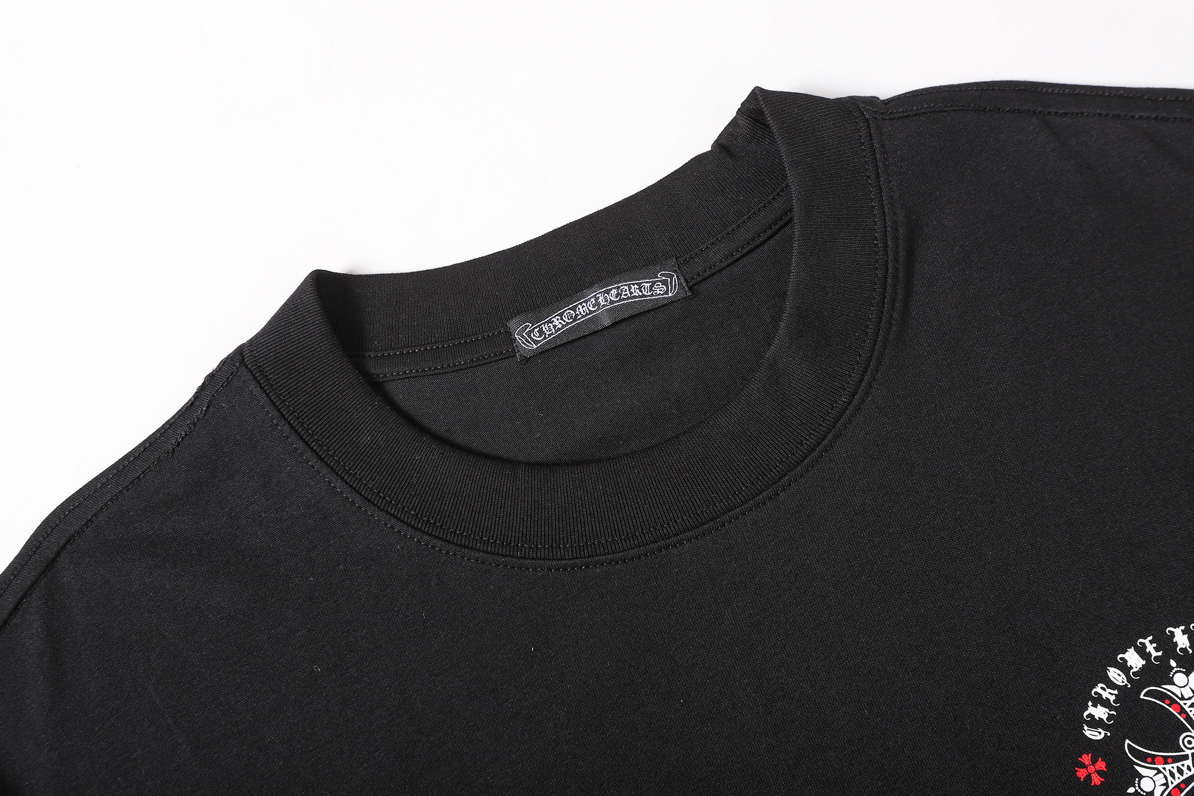 Chrome Hearts T-shirt YL#2258 Black/White