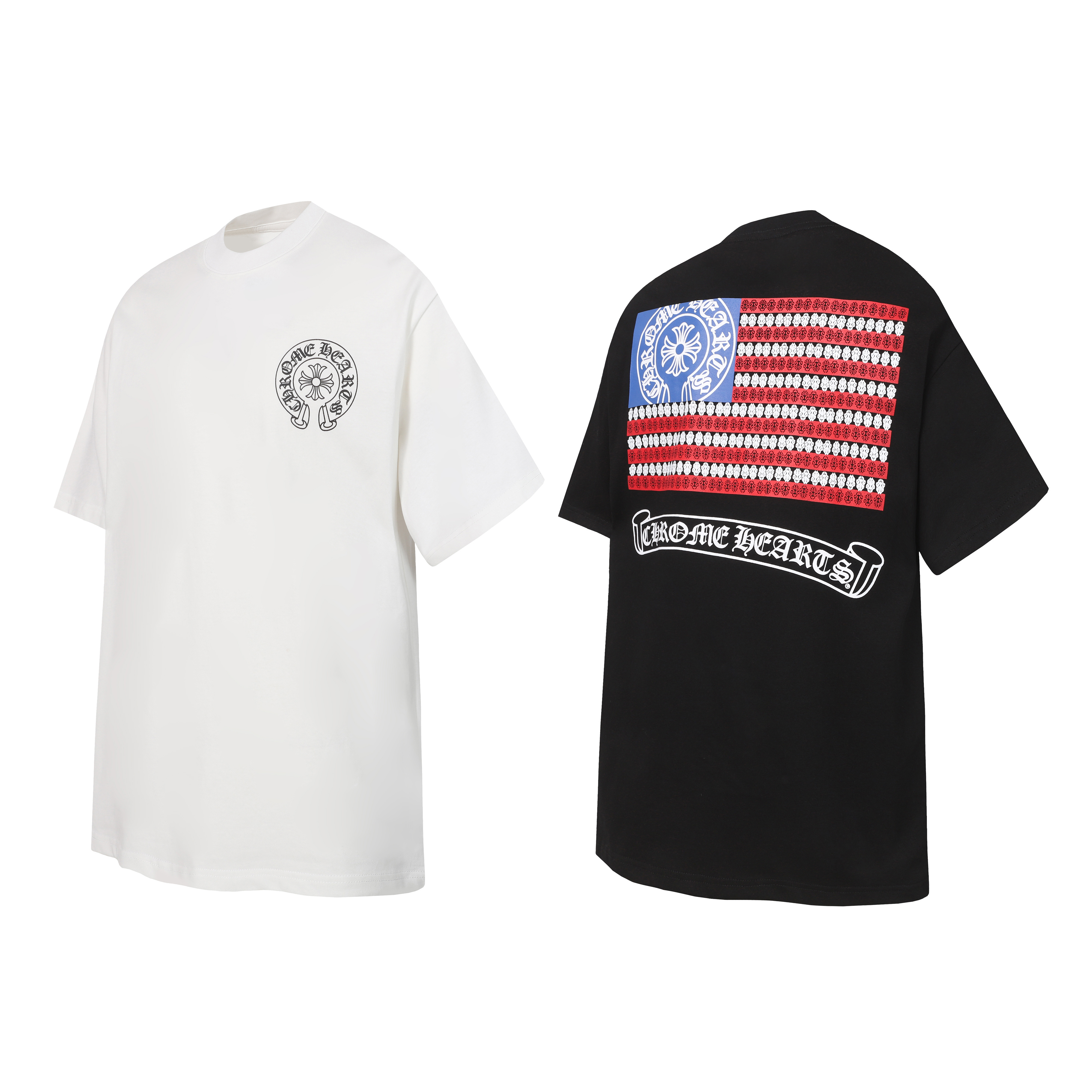 Chrome Hearts T-shirt YL#2240 Black/White