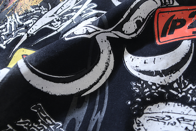 Hellstar T-shirt YL#6783 Black Embroidered