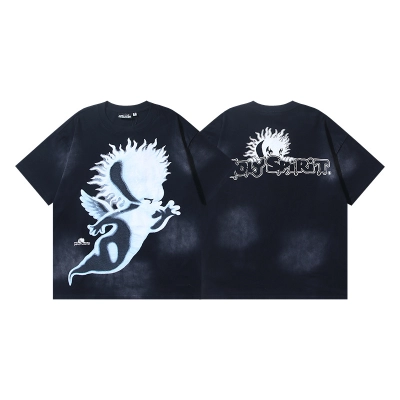 Hellstar T-shirt YL#6786 Black 01