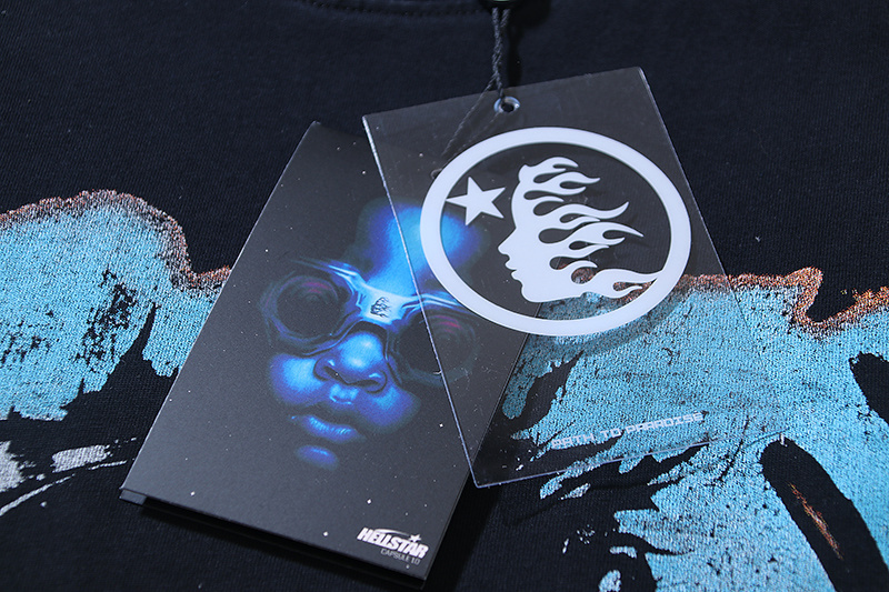 Hellstar T-shirt YL#6788 Black Embroidered