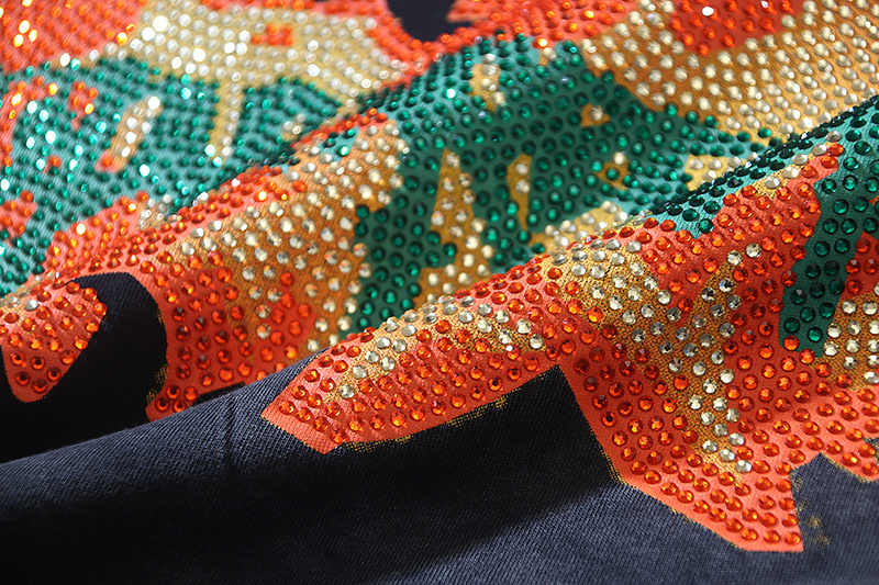 Hellstar T-shirt YL#6788 Black Embroidered