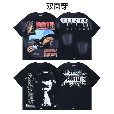 Hellstar Two-Sided T-Shirt YL#6782 Black 01