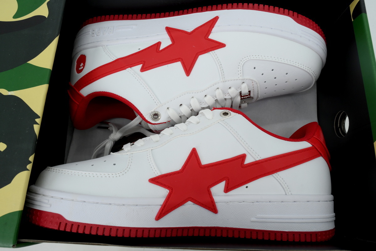 A Bathing Ape Bape Red And White Big Star OZXSHMX 91314M