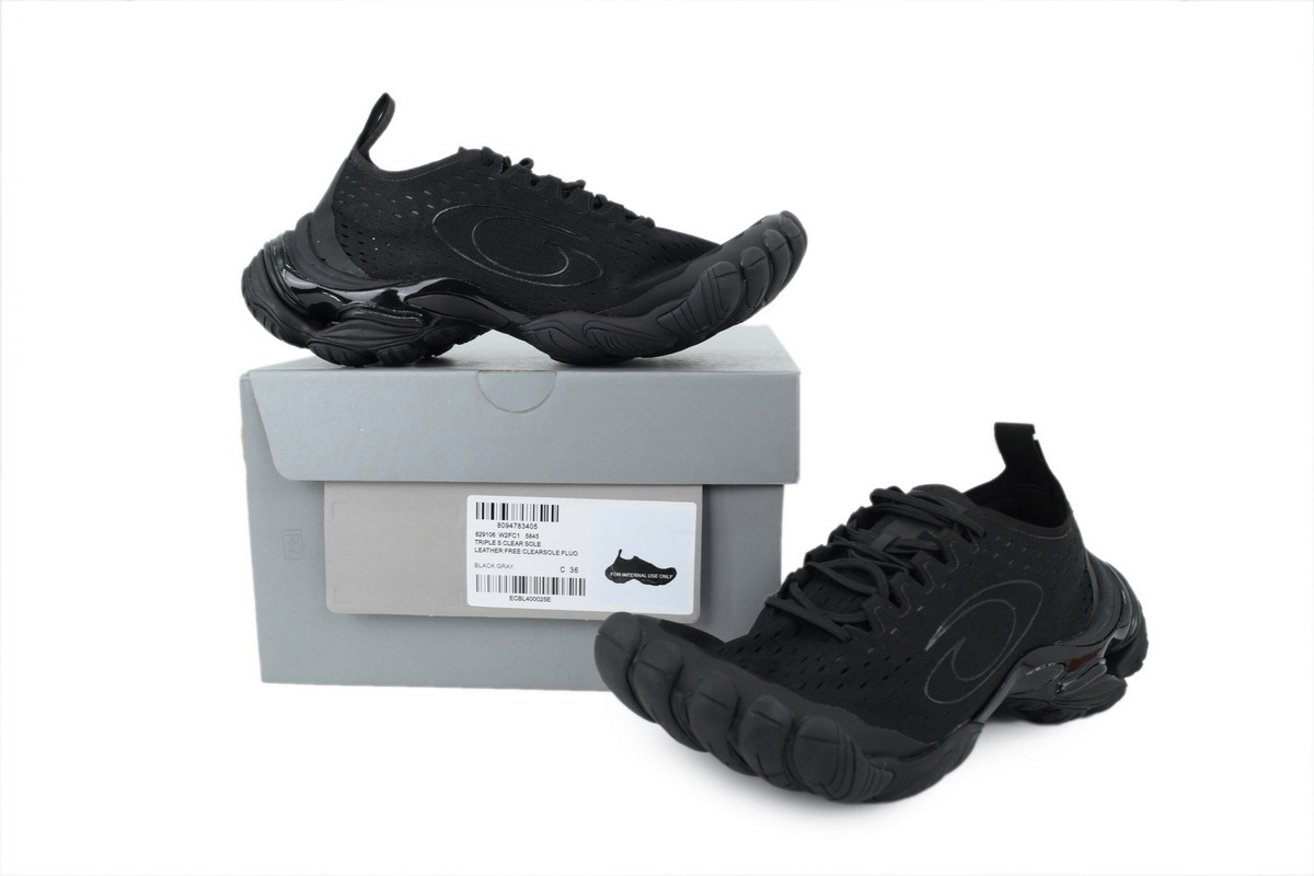 Balenciaga Anatomic Runner Five-Toe Sneakers Black 829106 W2FC1 5845