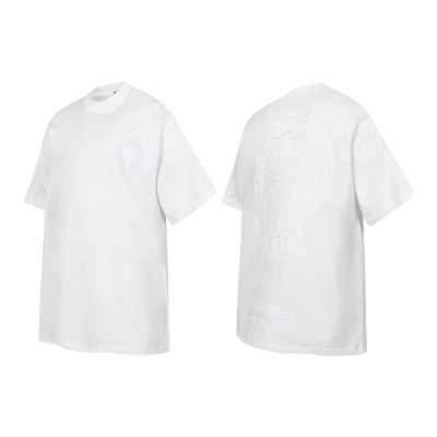 Chrome Hearts T-shirt YL#2015 Black/White/Grey 02