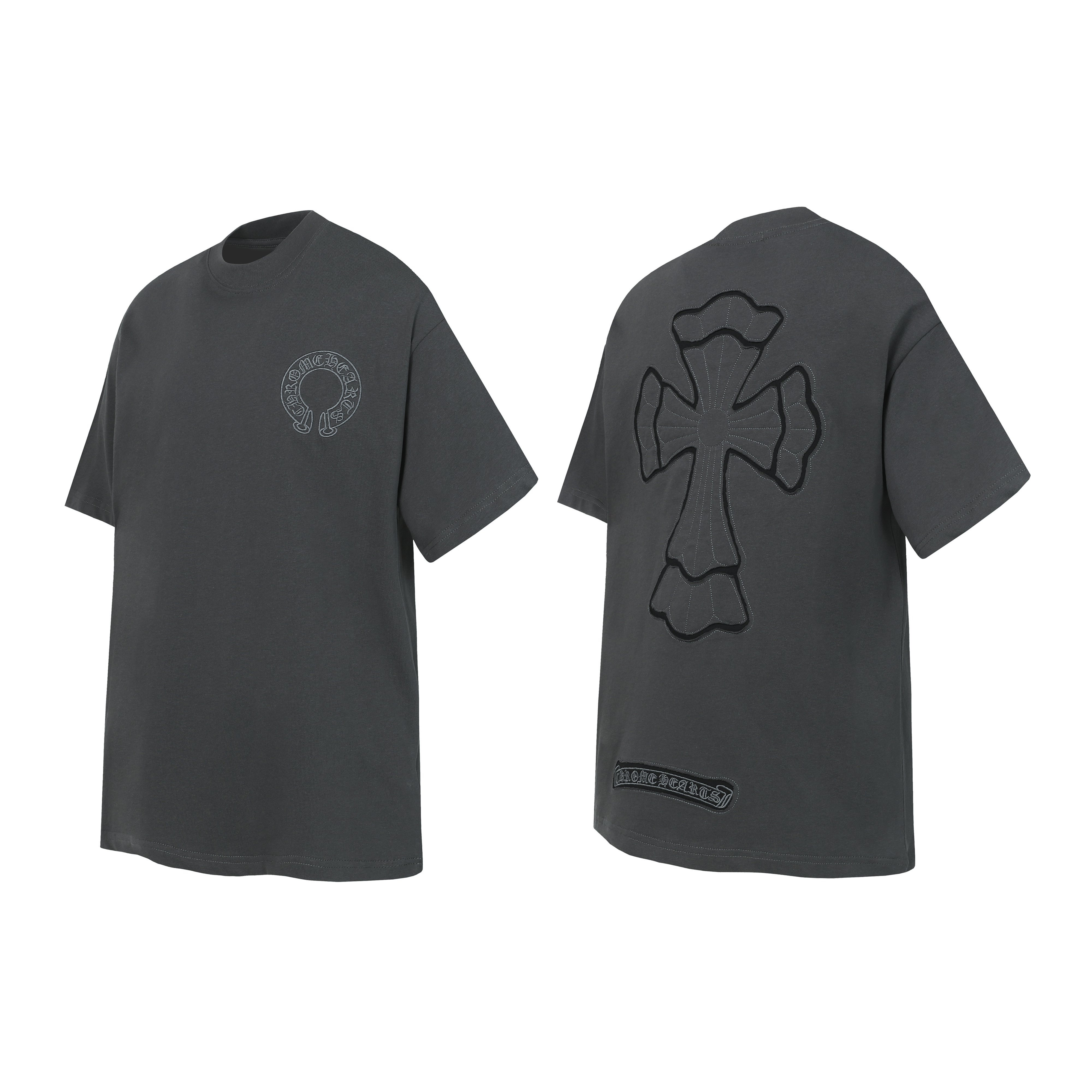 Chrome Hearts T-shirt YL#2015 Black/White/Grey