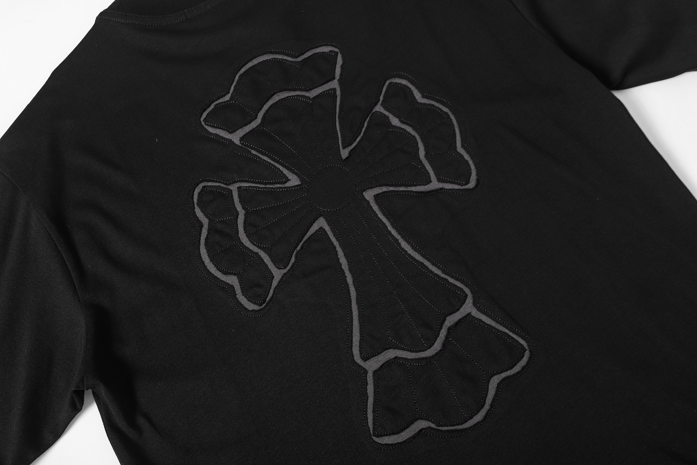 Chrome Hearts T-shirt YL#2015 Black/White/Grey