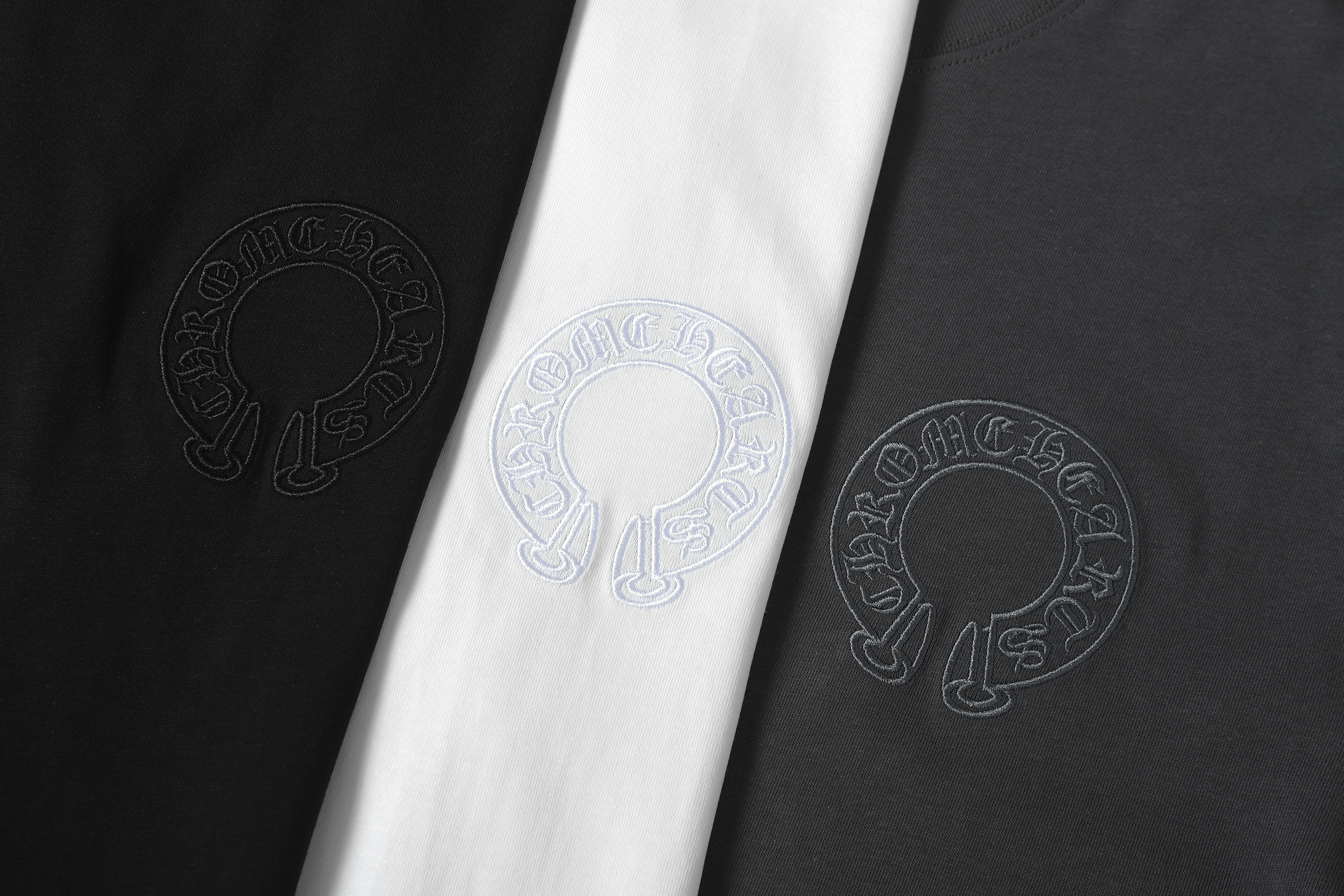 Chrome Hearts T-shirt YL#2015 Black/White/Grey