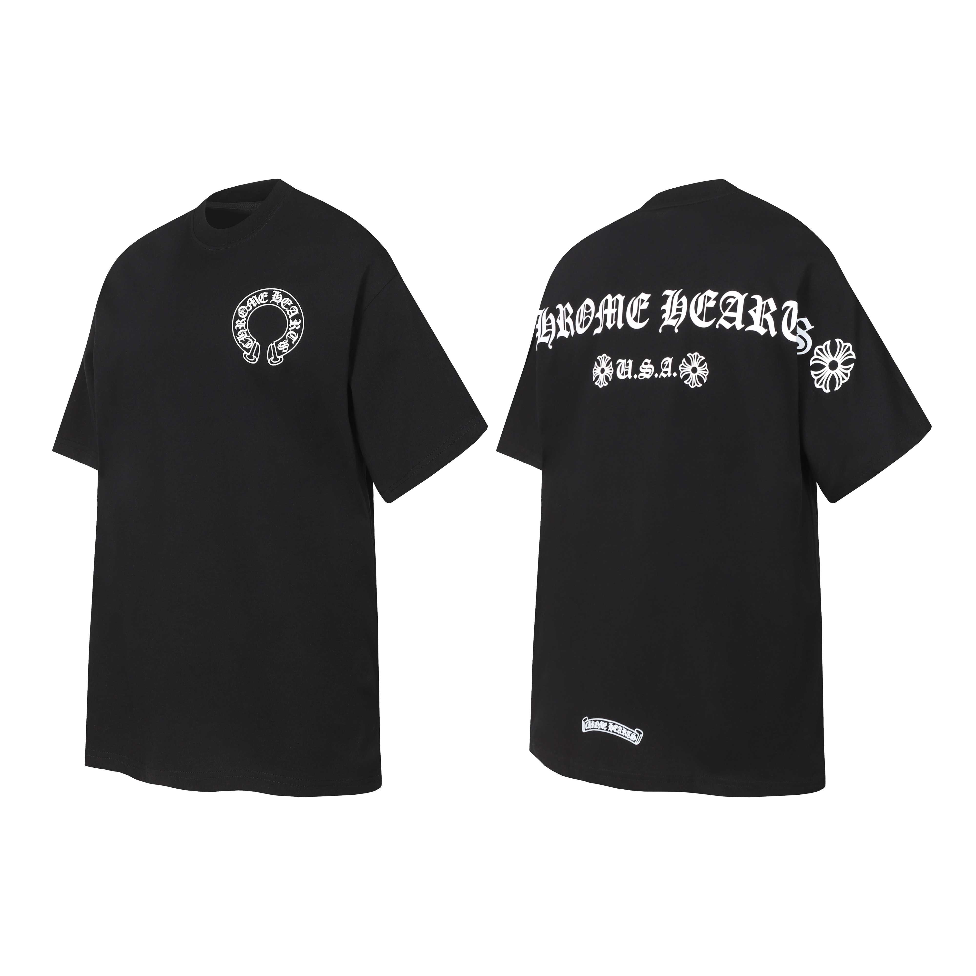 Chrome Hearts T-shirt YL#2021 Black/White/Grey