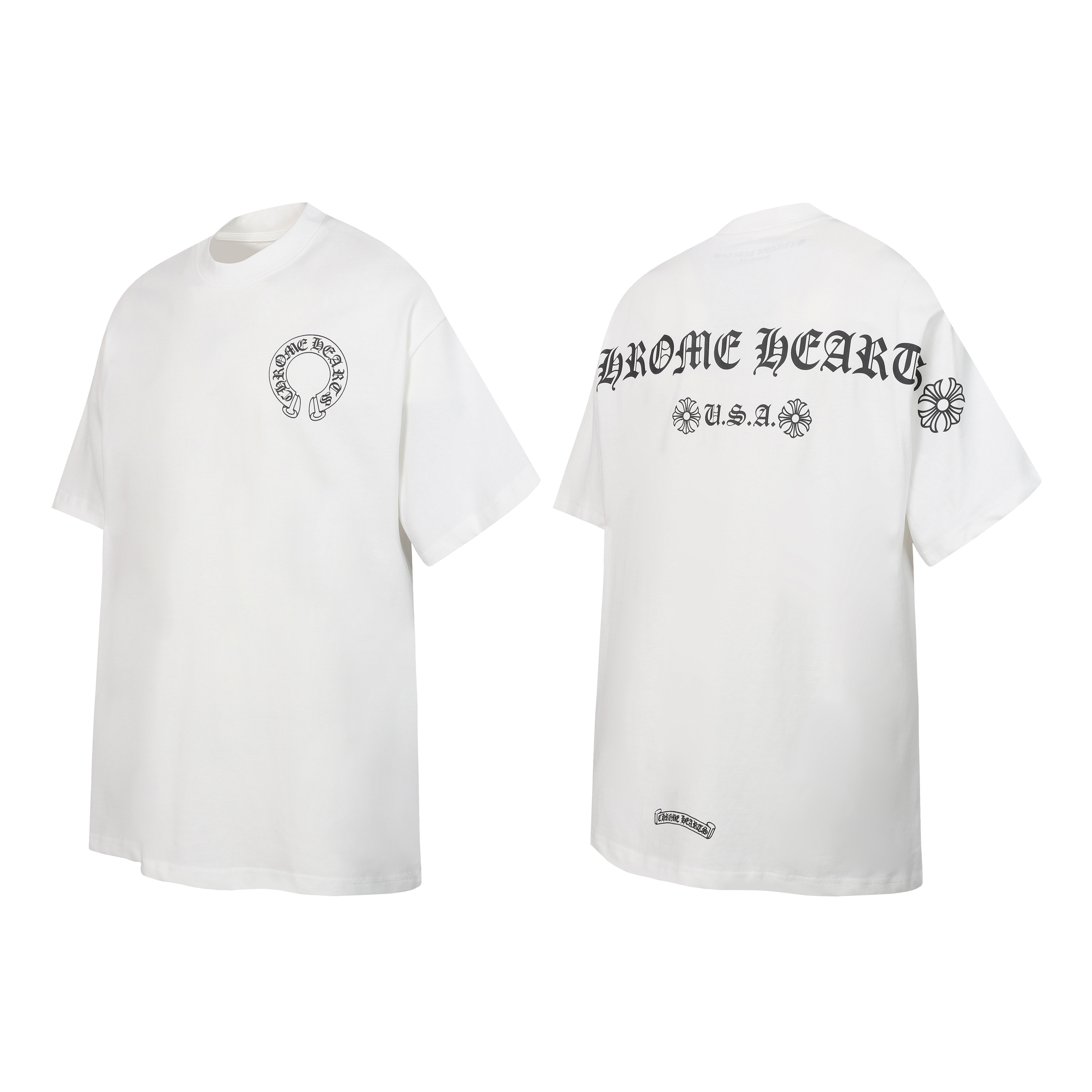 Chrome Hearts T-shirt YL#2021 Black/White/Grey