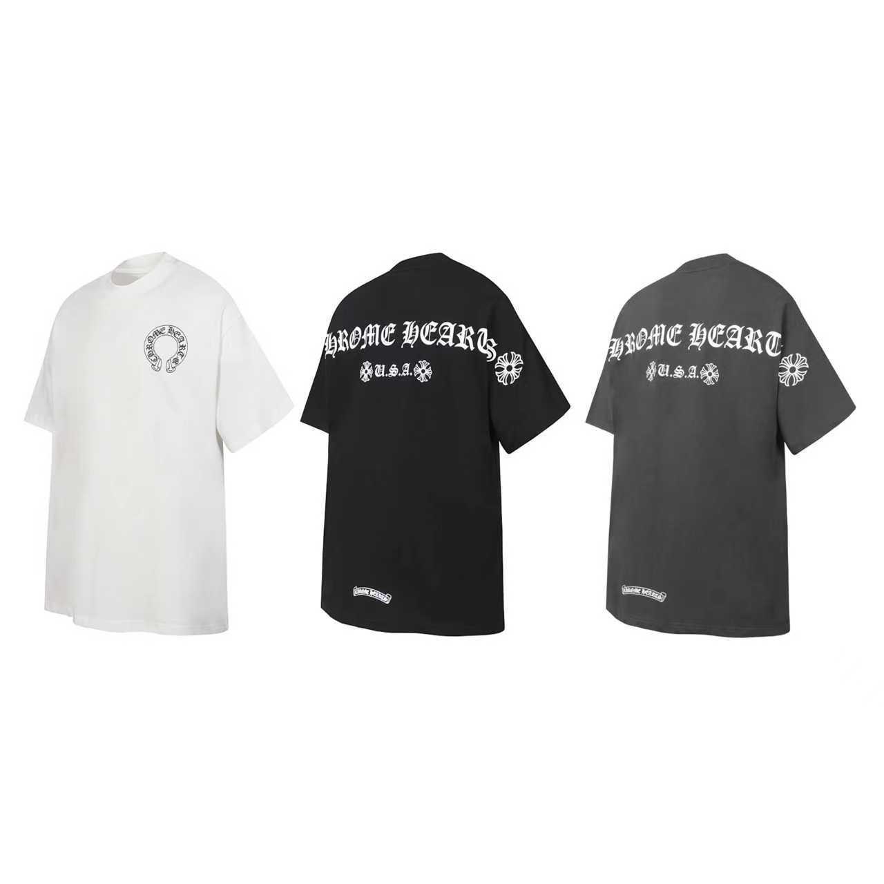 Chrome Hearts T-shirt YL#2021 Black/White/Grey