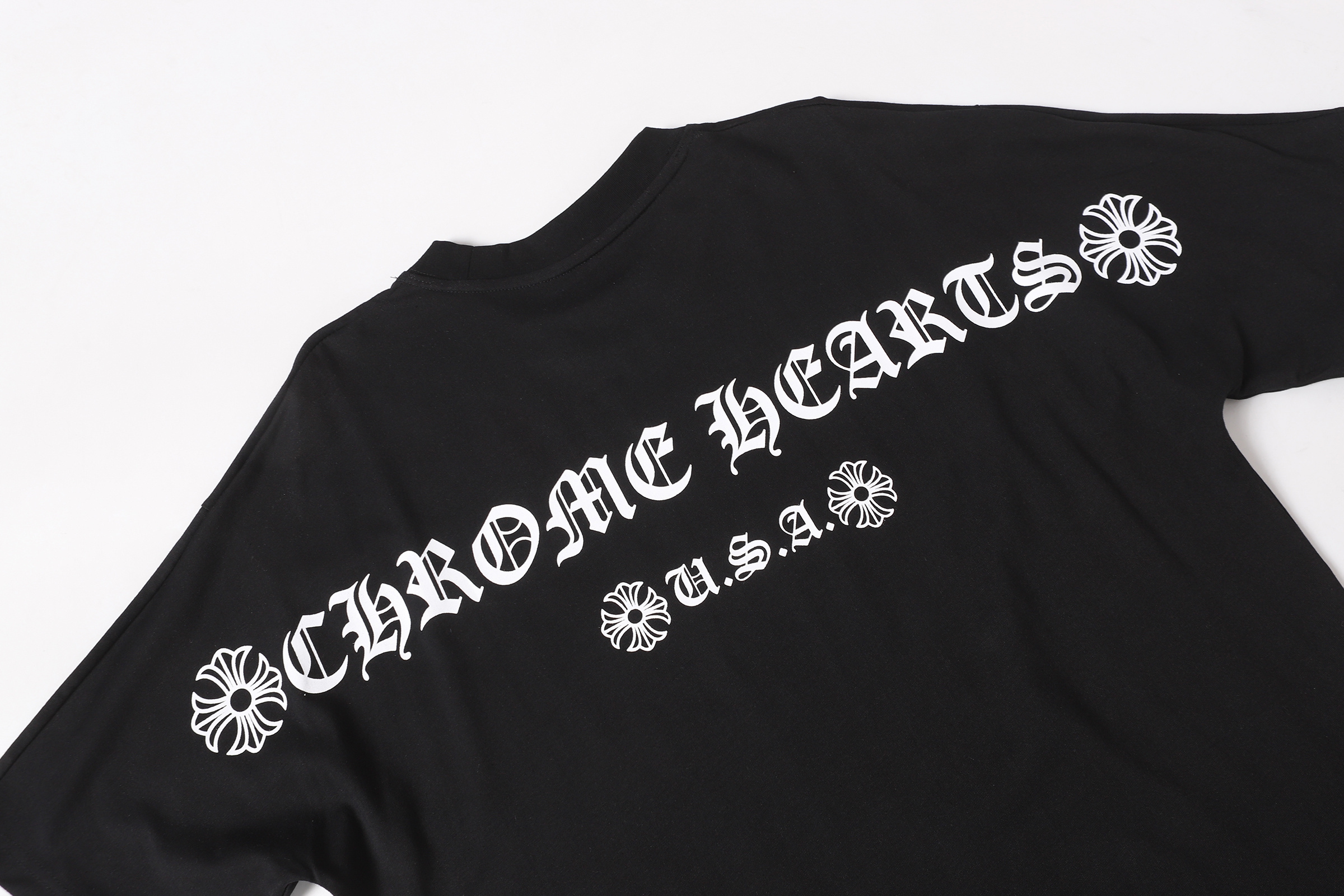 Chrome Hearts T-shirt YL#2021 Black/White/Grey