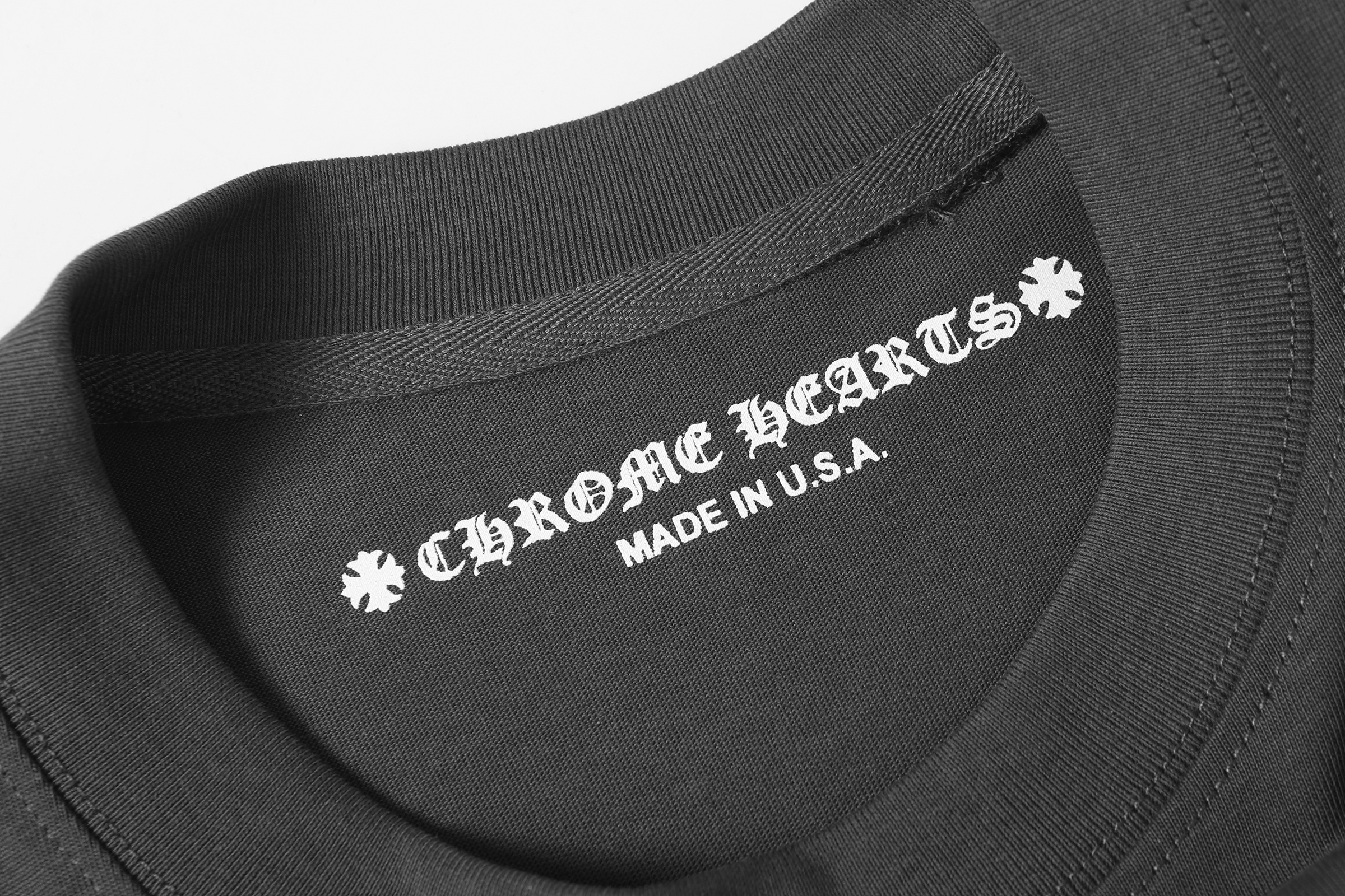 Chrome Hearts T-shirt YL#2021 Black/White/Grey