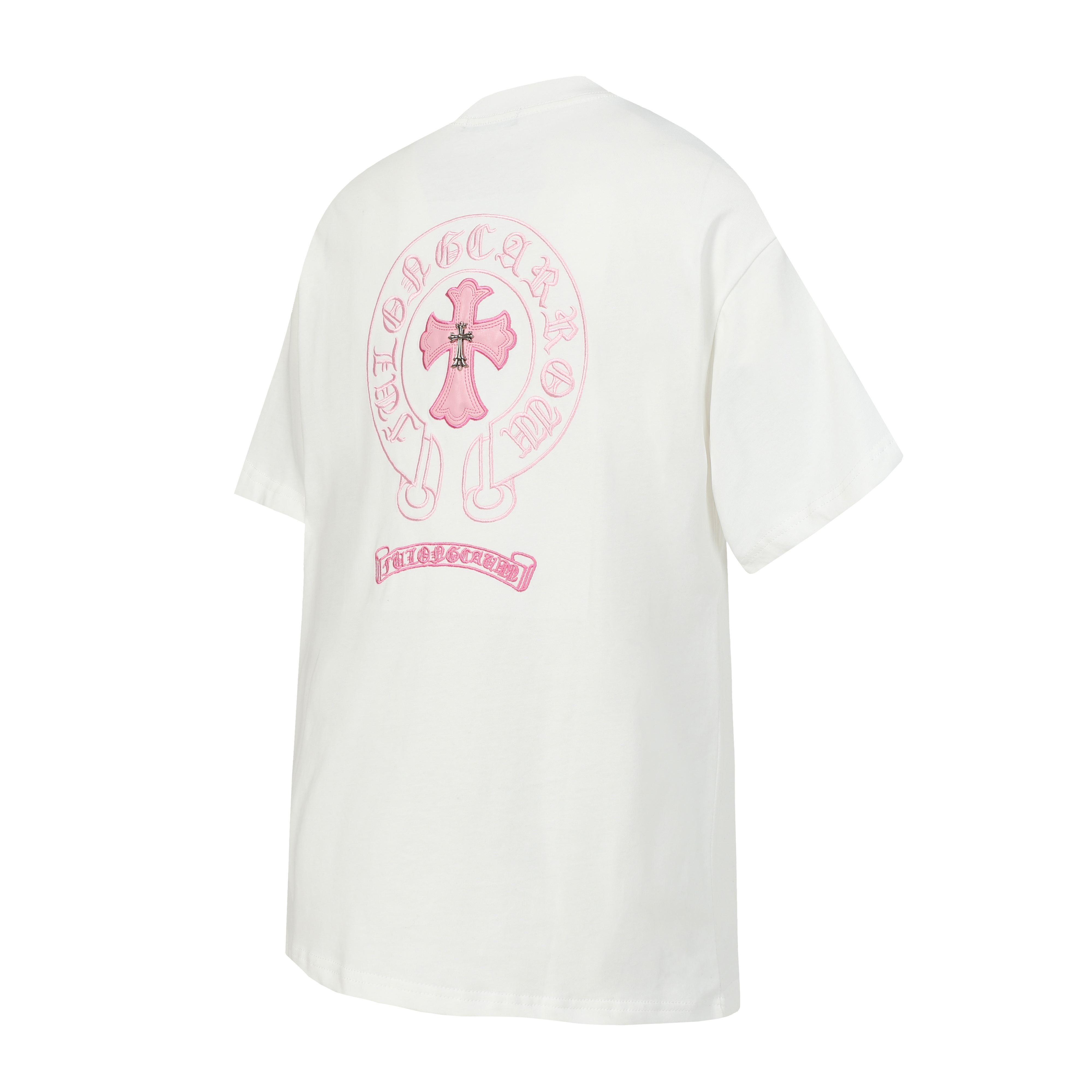Chrome Hearts T-shirt YL#2207 Black/White/Pink