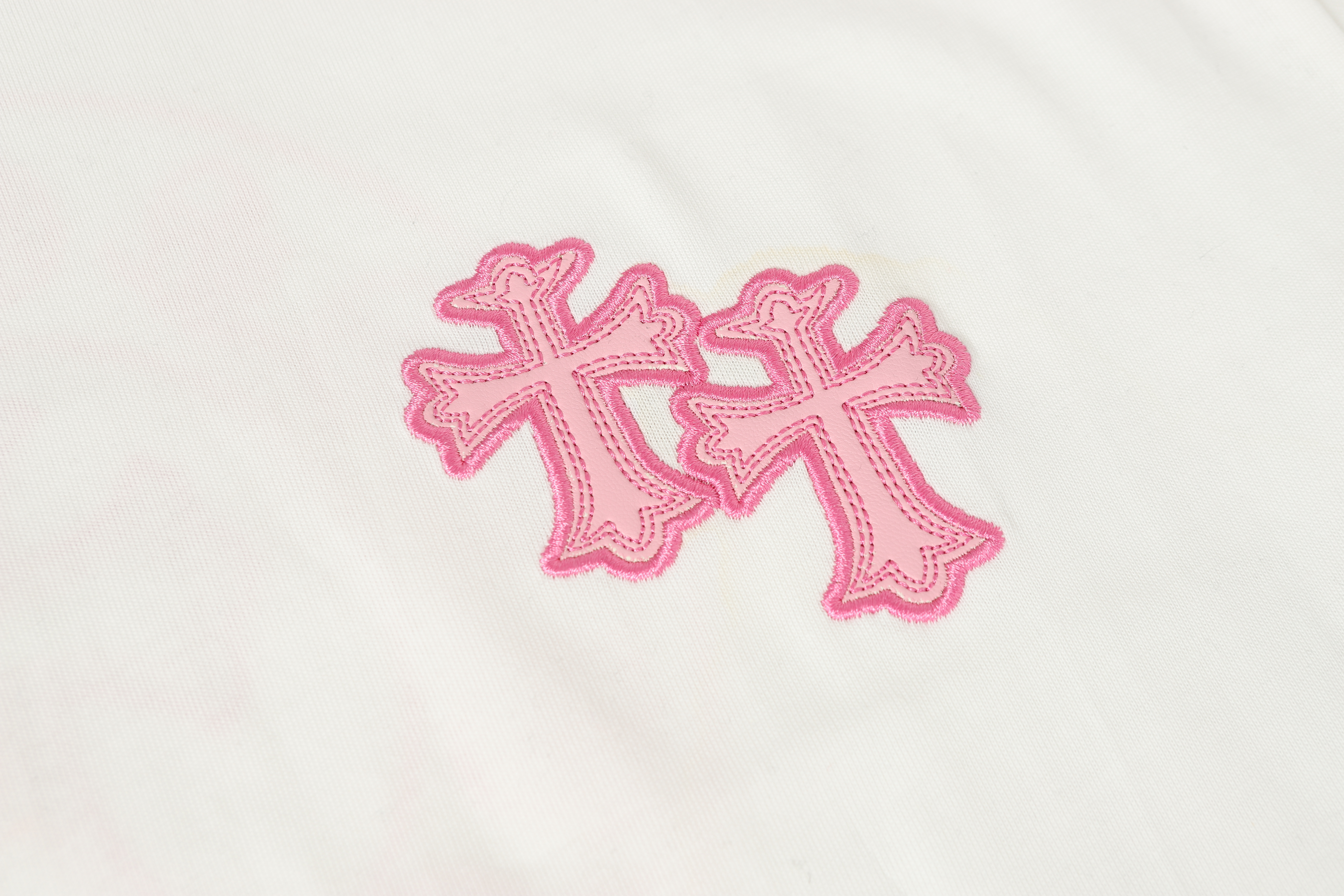 Chrome Hearts T-shirt YL#2207 Black/White/Pink