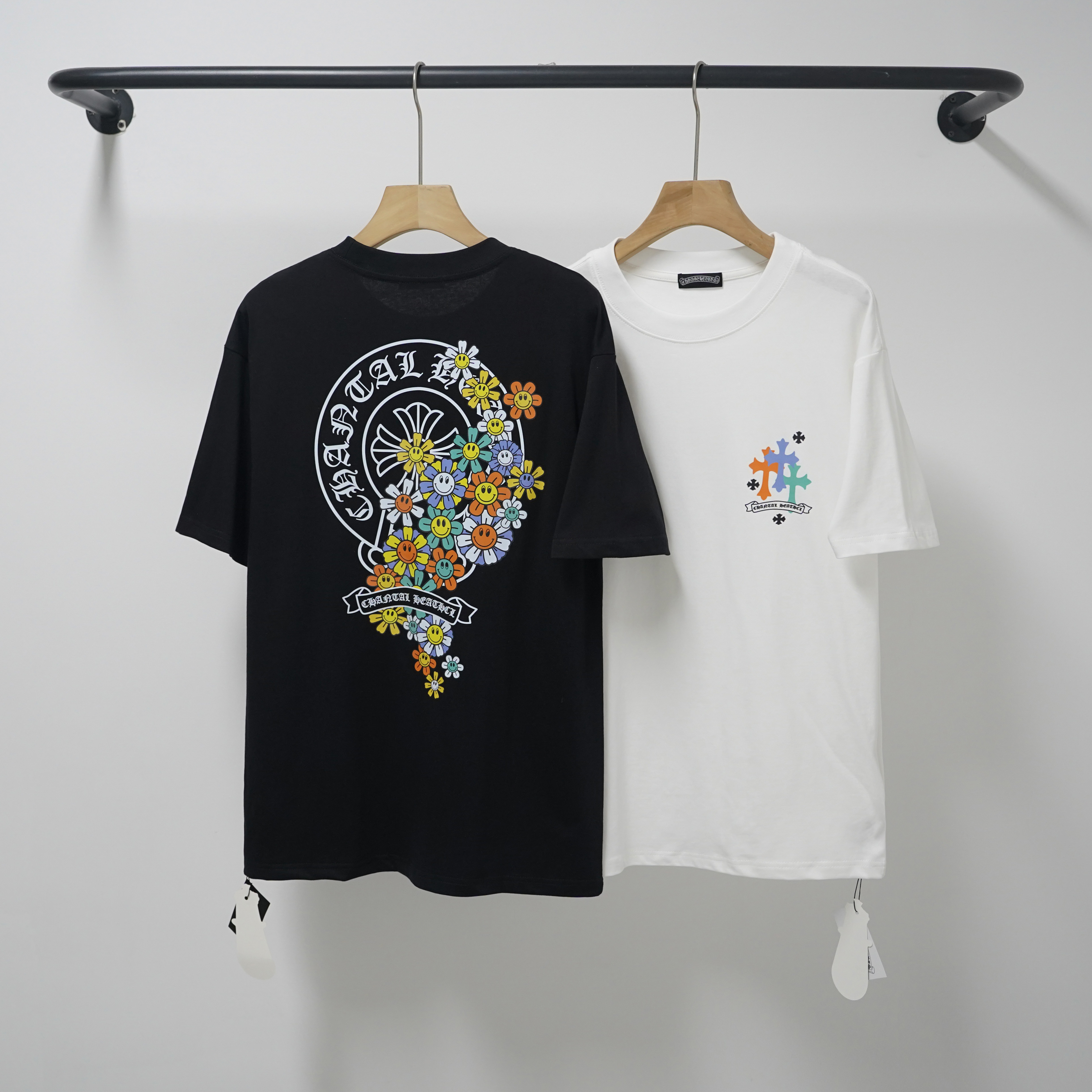 Chrome Hearts T-shirt YL#2225 Black/White