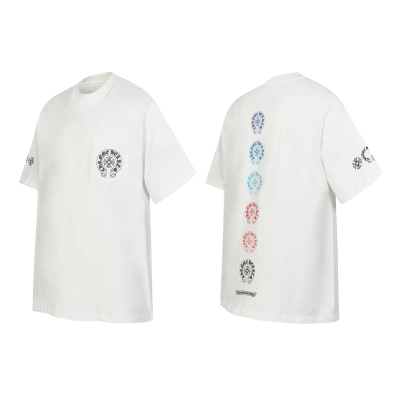 Chrome Hearts T-shirt YL#2226 Black/White 02