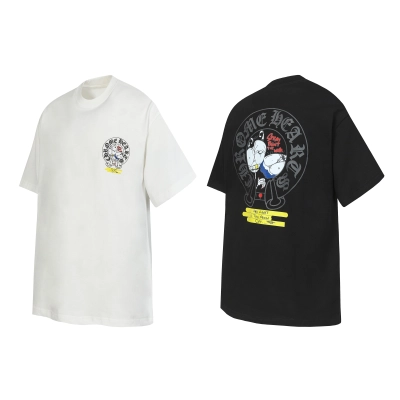 Chrome Hearts T-shirt YL#2229 Black/White 01