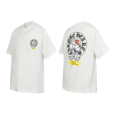 Chrome Hearts T-shirt YL#2229 Black/White 02
