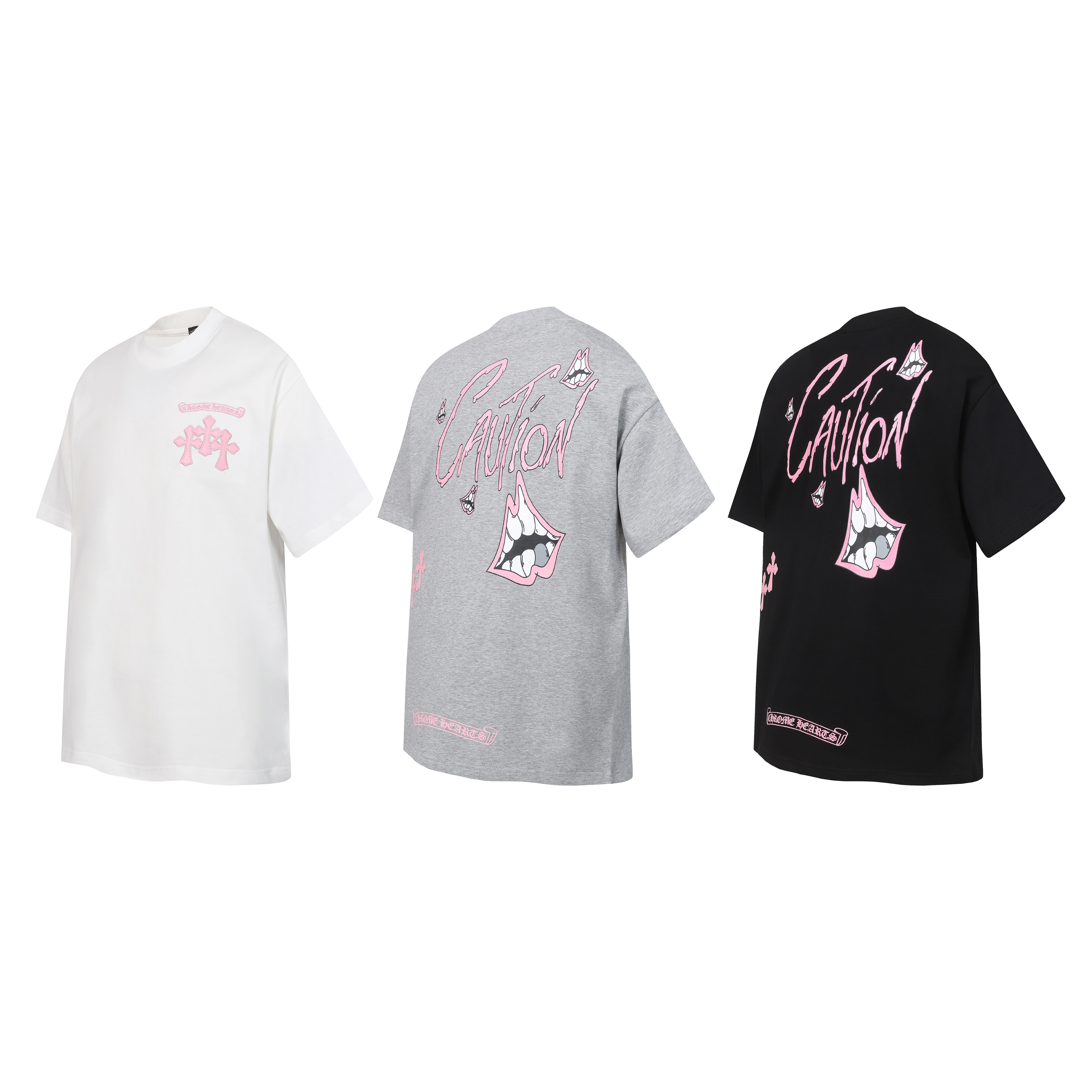 Chrome Hearts T-shirt YL#2233 Black/White/Grey