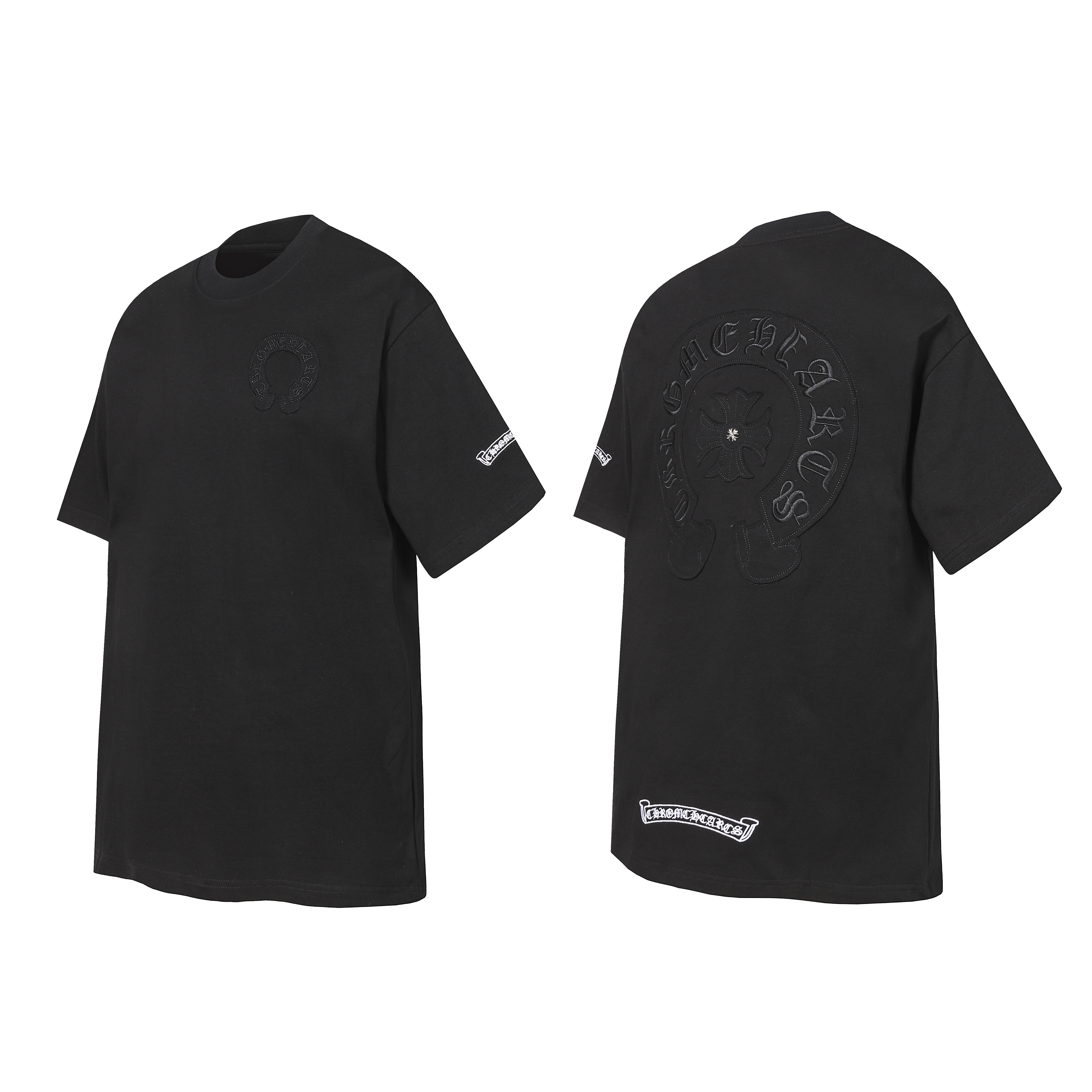 Chrome Hearts T-shirt YL#2239 Black/White/Grey