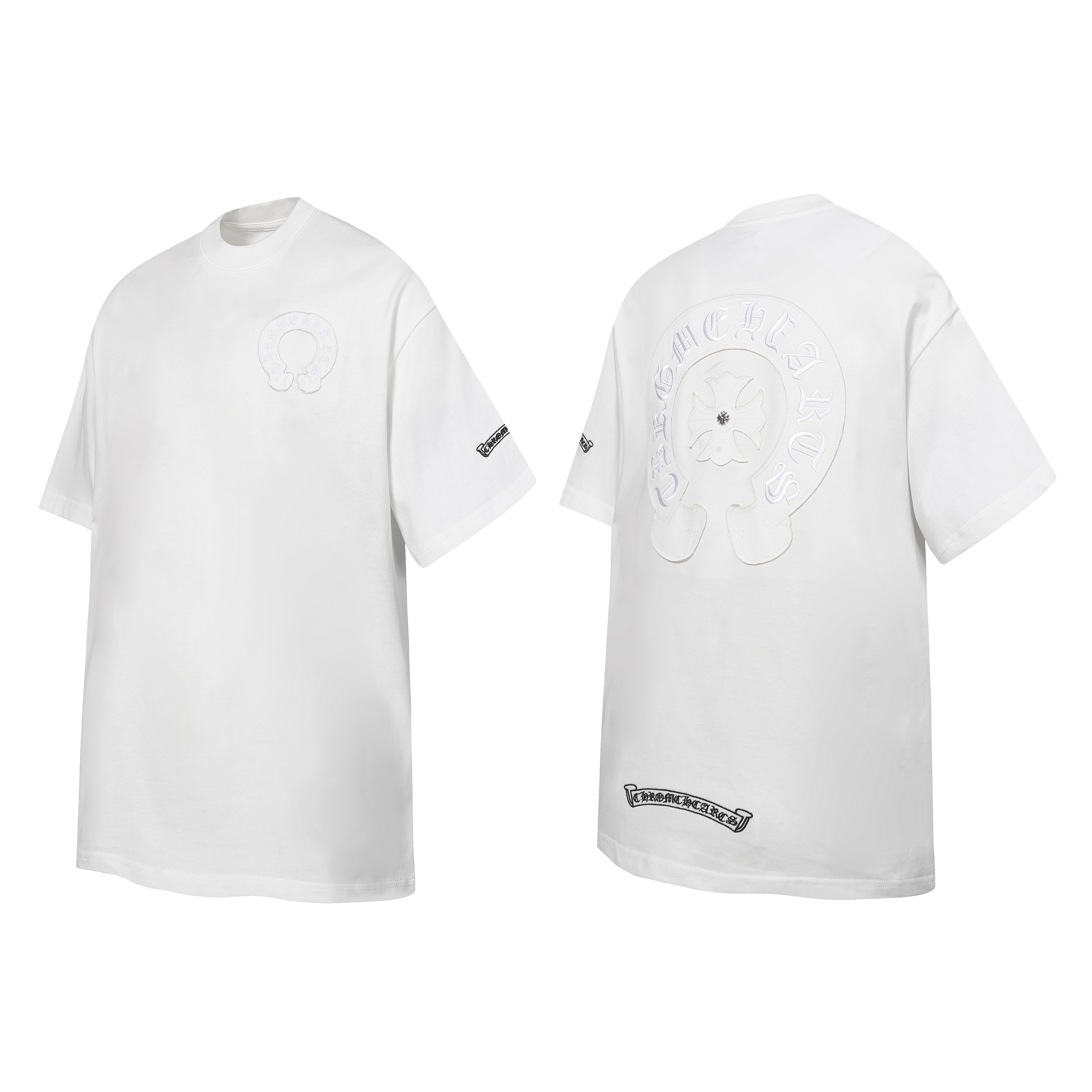 Chrome Hearts T-shirt YL#2239 Black/White/Grey