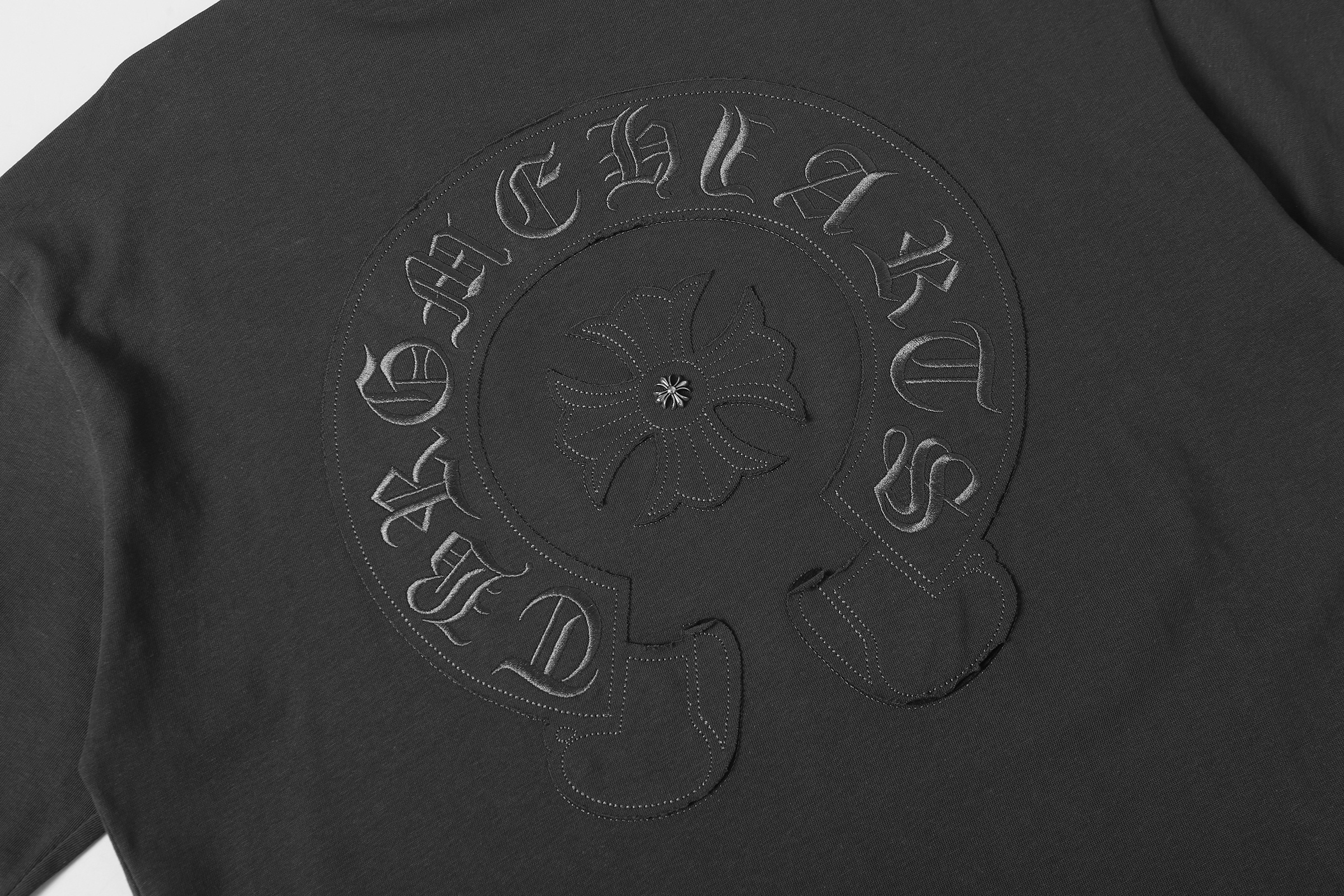 Chrome Hearts T-shirt YL#2239 Black/White/Grey