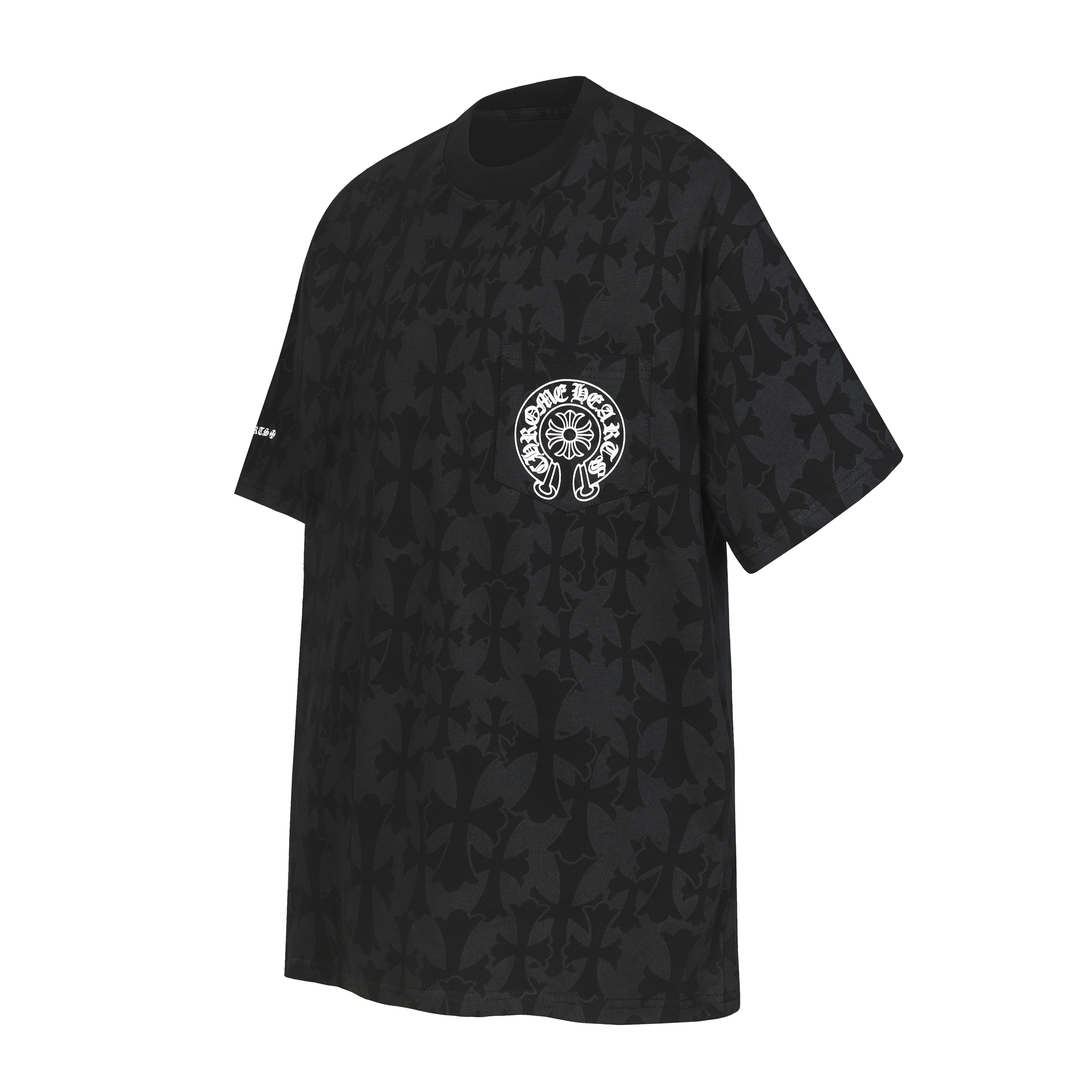 Chrome Hearts T-shirt YL#2250 Dark Pattern Black