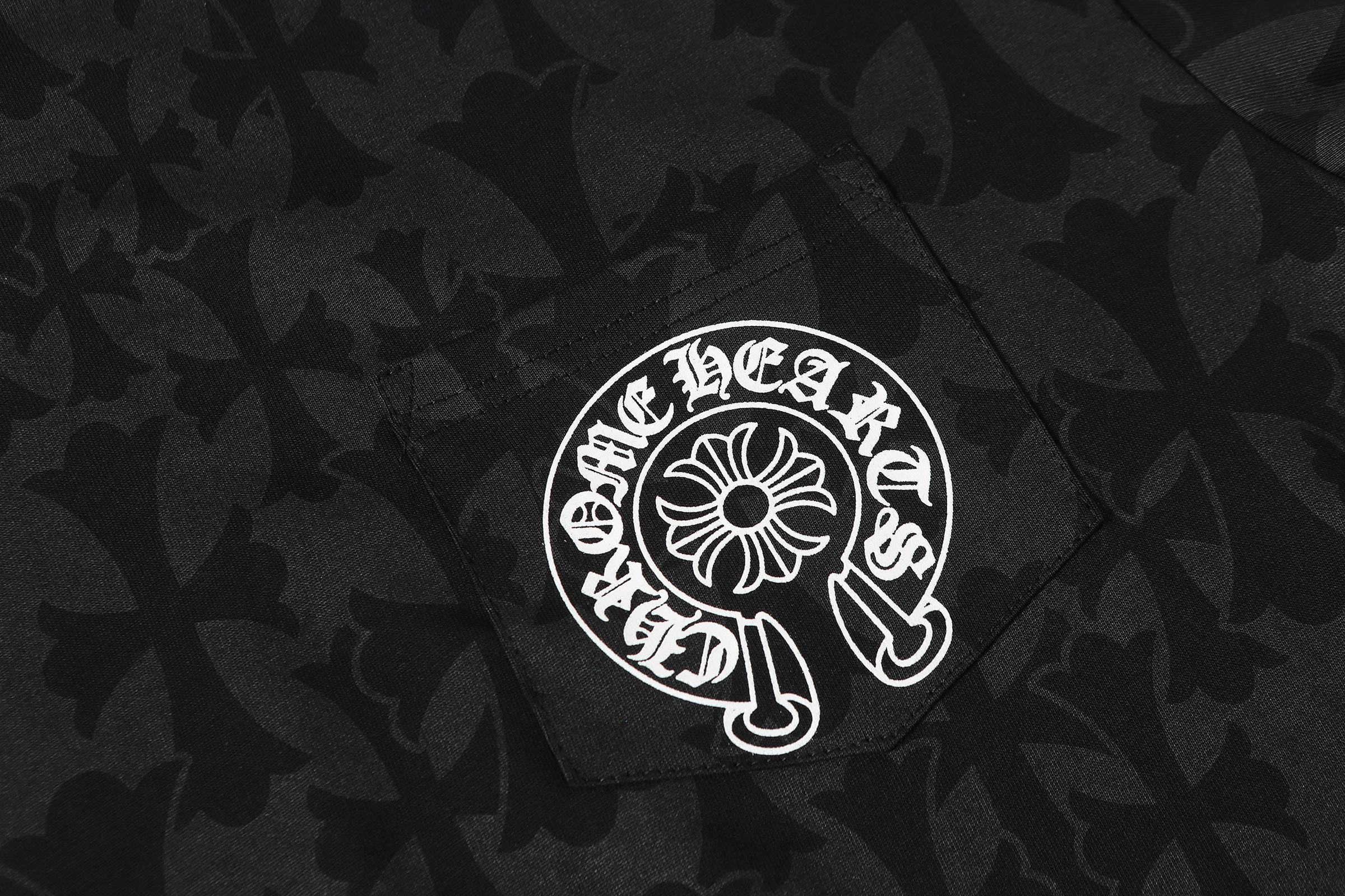 Chrome Hearts T-shirt YL#2250 Dark Pattern Black