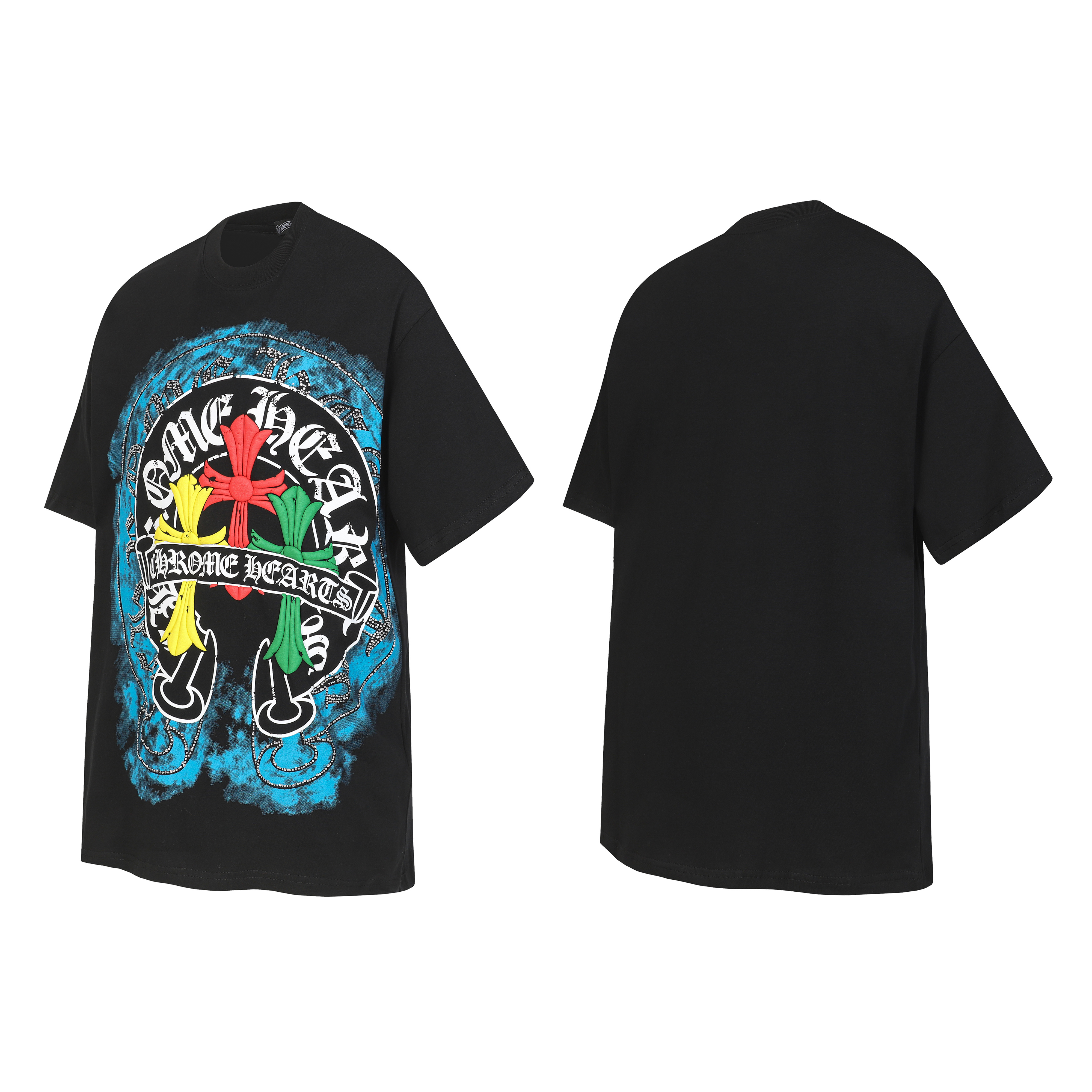 Chrome Hearts T-shirt YL#2255 Black/White