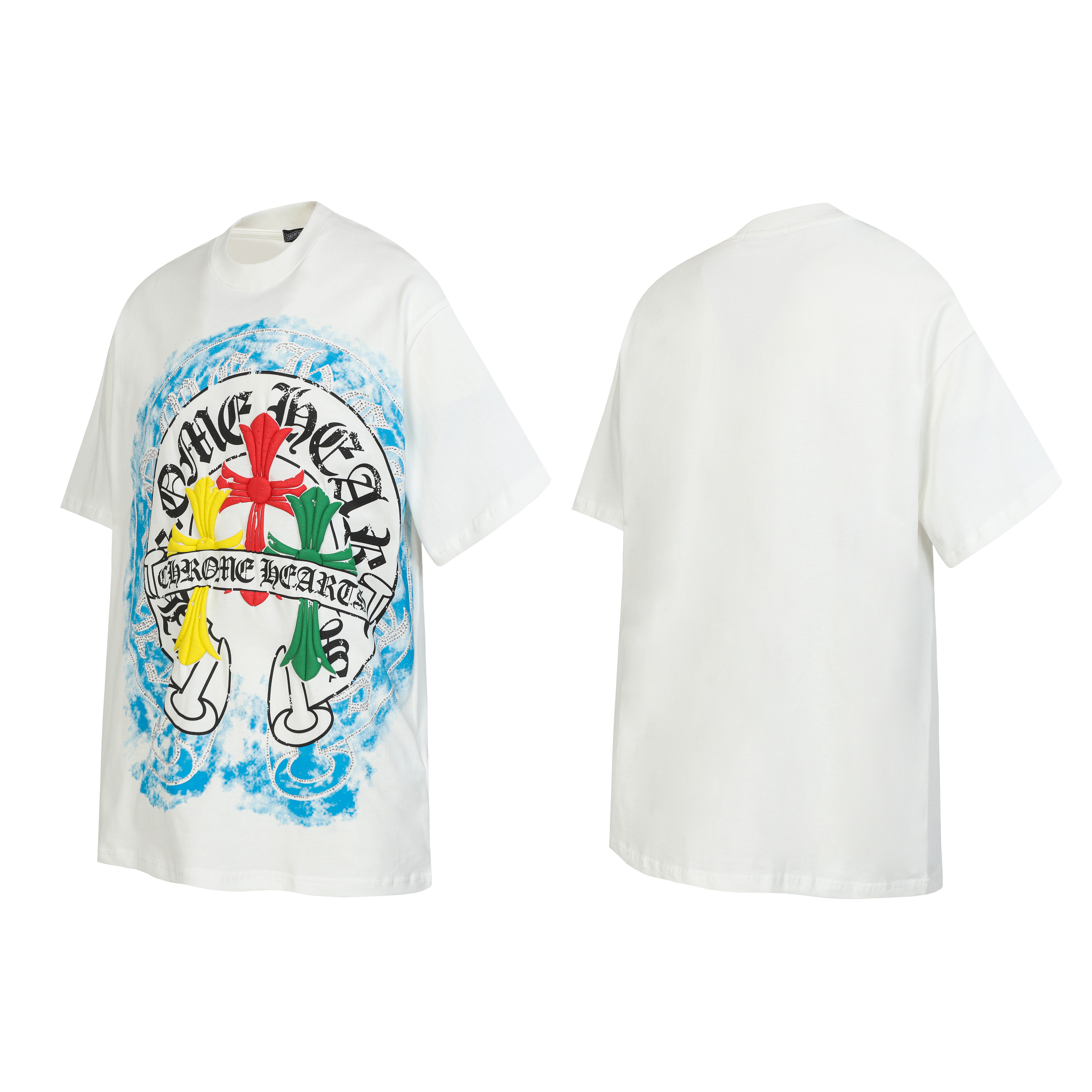 Chrome Hearts T-shirt YL#2255 Black/White