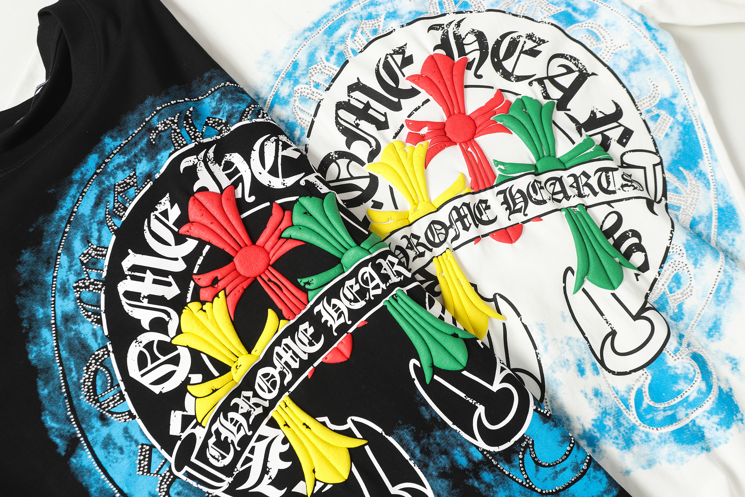 Chrome Hearts T-shirt YL#2255 Black/White