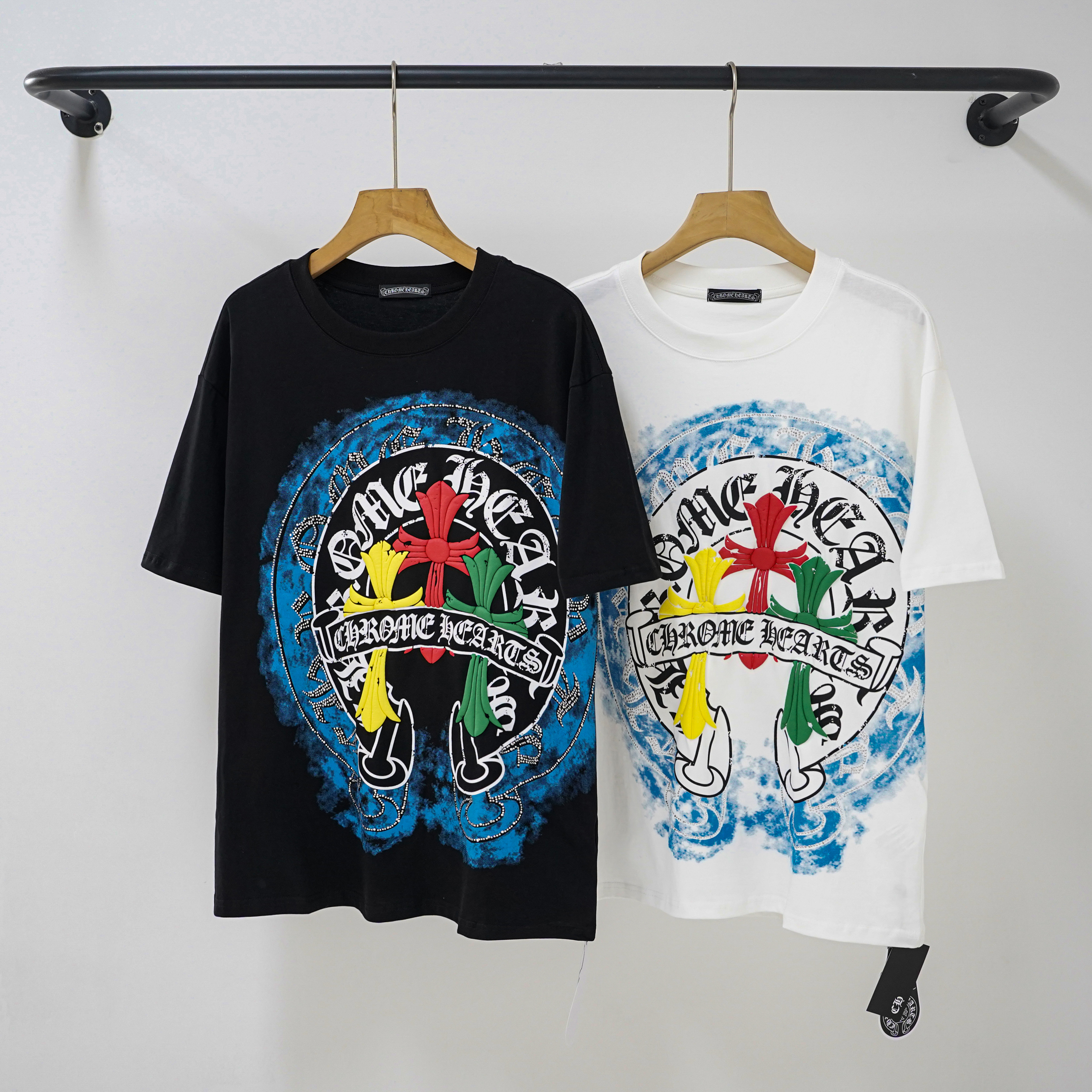 Chrome Hearts T-shirt YL#2255 Black/White