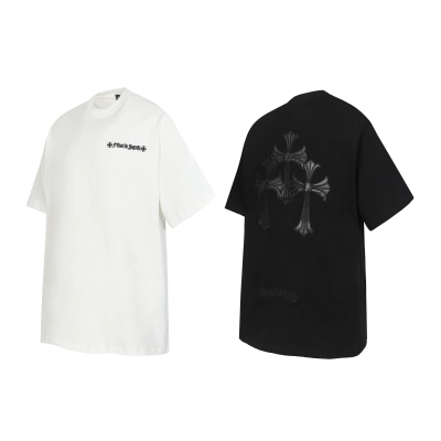 Chrome Hearts T-shirt YL#2210 Black/White 01