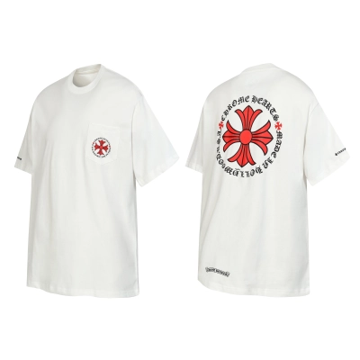 Chrome Hearts T-shirt YL#2232 Black/White 02