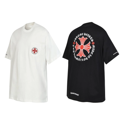 Chrome Hearts T-shirt YL#2232 Black/White 01