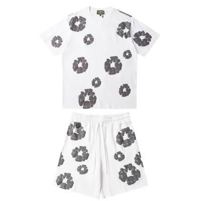 Denim Tears Short-Sleeve Set YL#291-8601 White 01