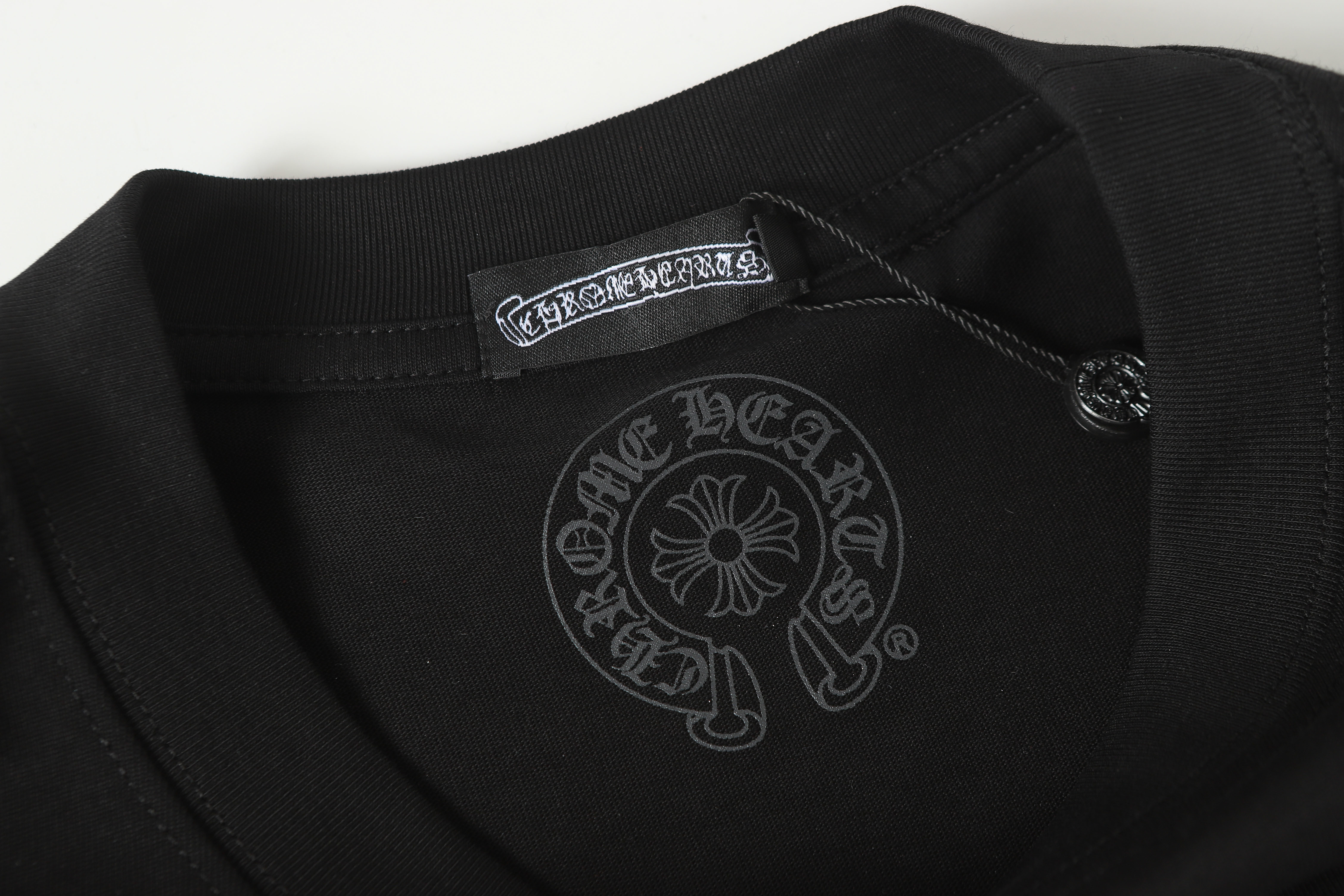 Chrome Heart T-Shirt YL #2201 Black/White