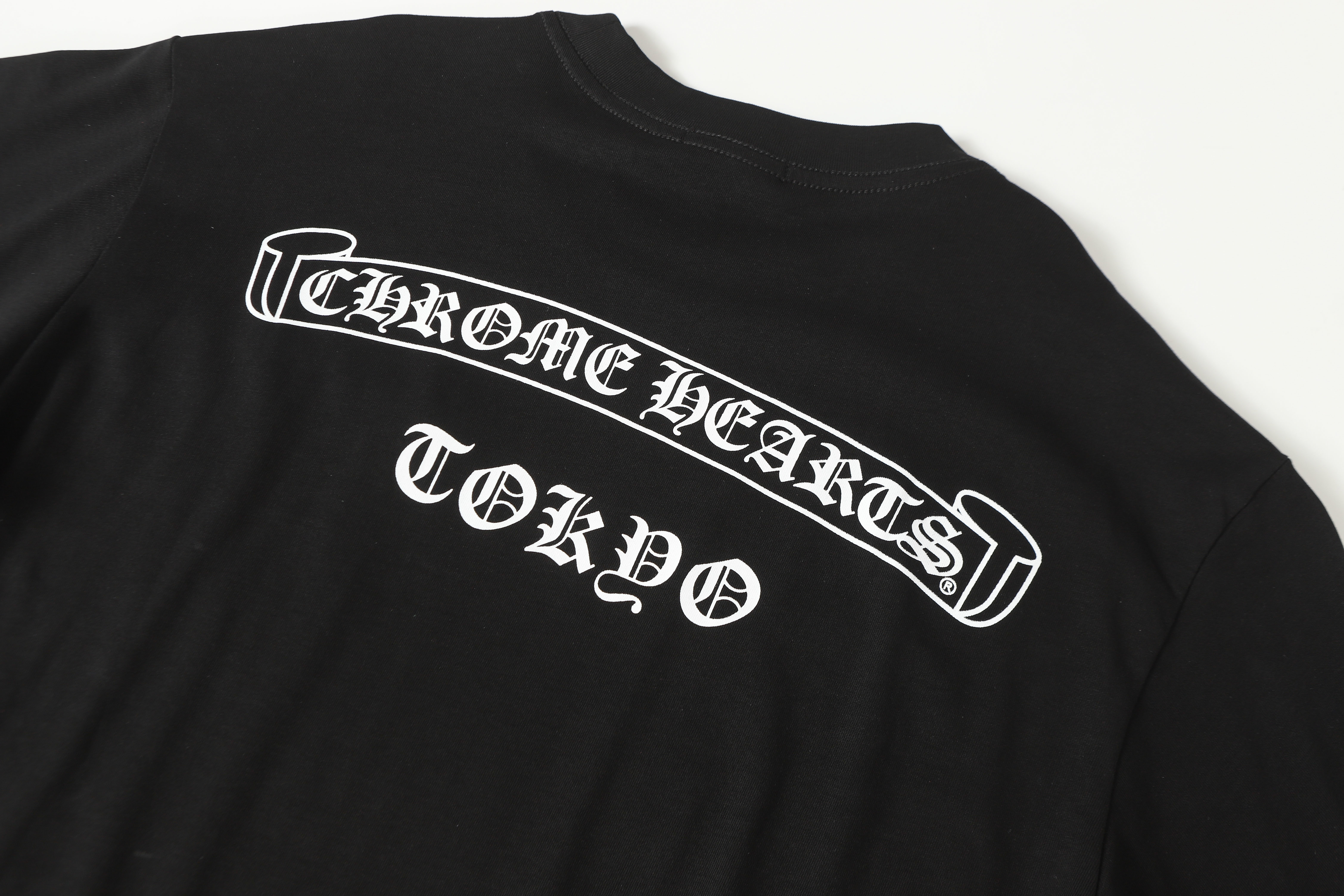 Chrome Heart T-Shirt YL #2201 Black/White