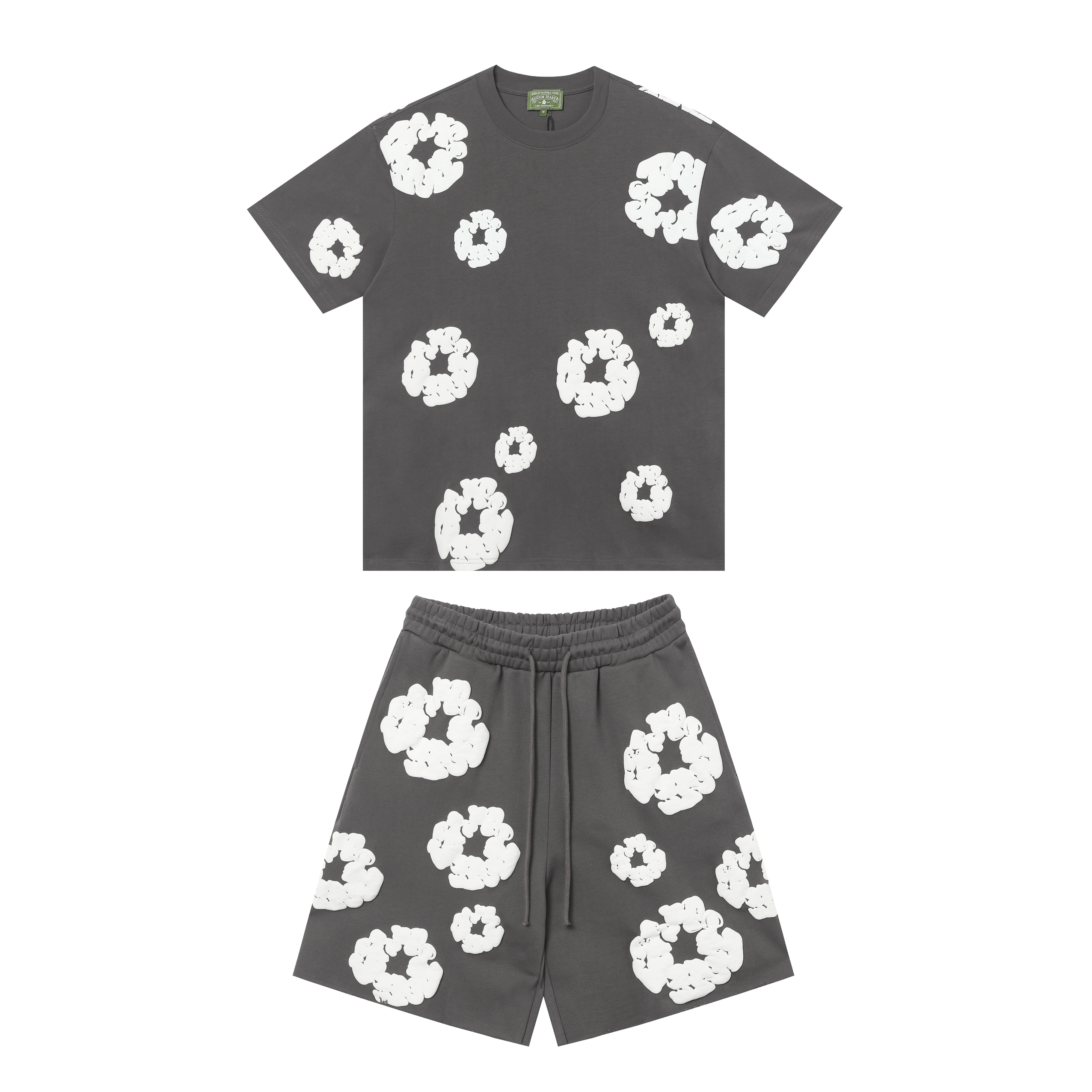 Denim Tears Short-Sleeve Set YL#291-8601 Gray