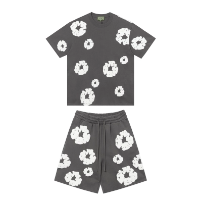 Denim Tears Short-Sleeve Set YL#291-8601 Gray 01